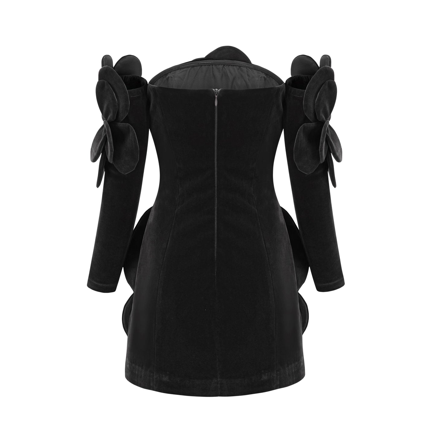 Azura floral-appliqué mini dress in Black (US Only)
