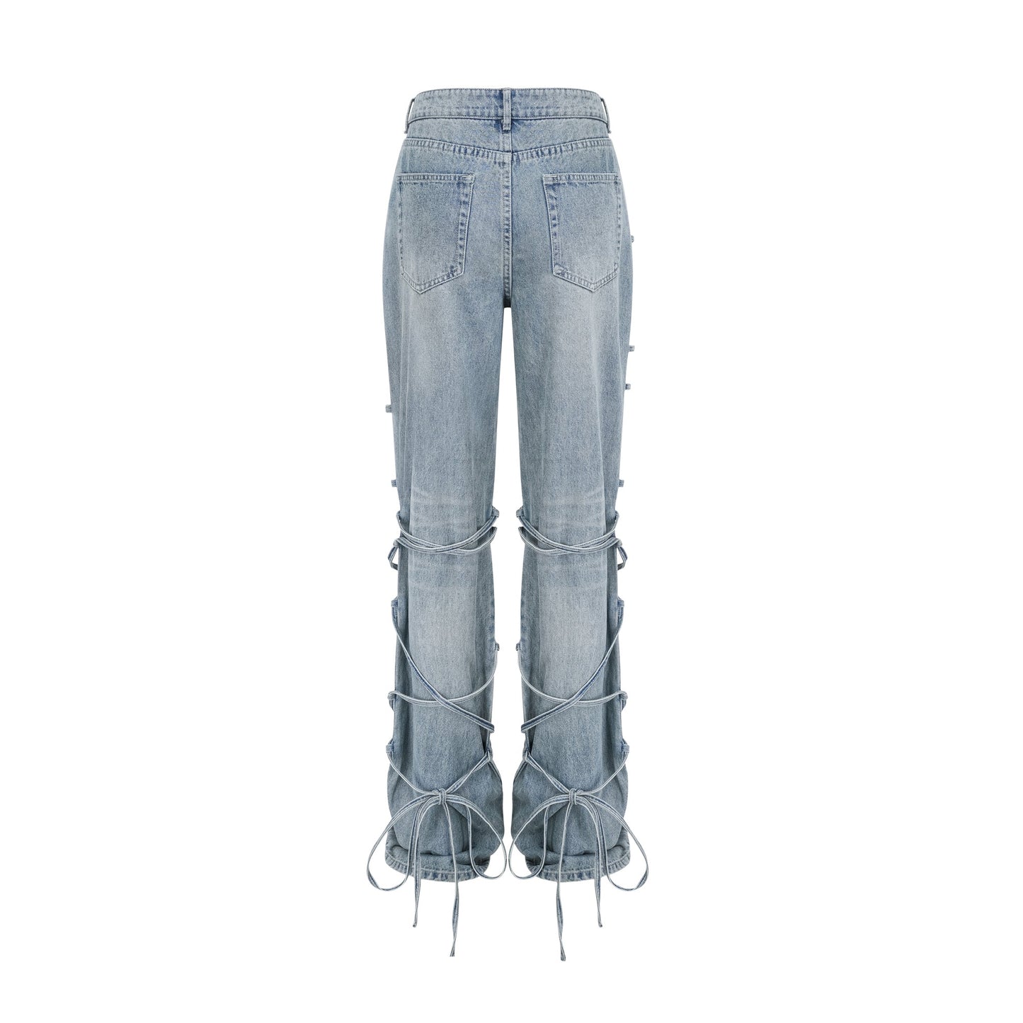 Géraldine strap-detail jeans