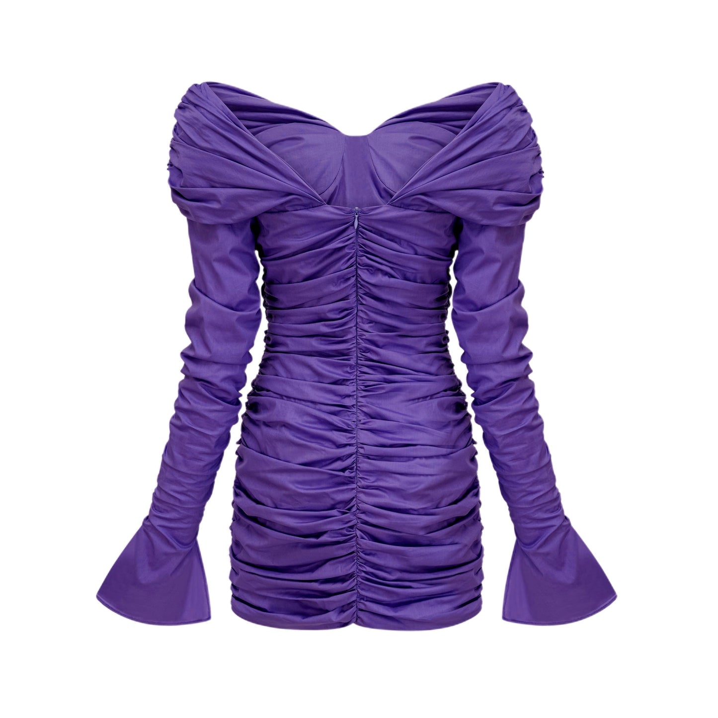 Apolline off-shoulder ruched mini dress