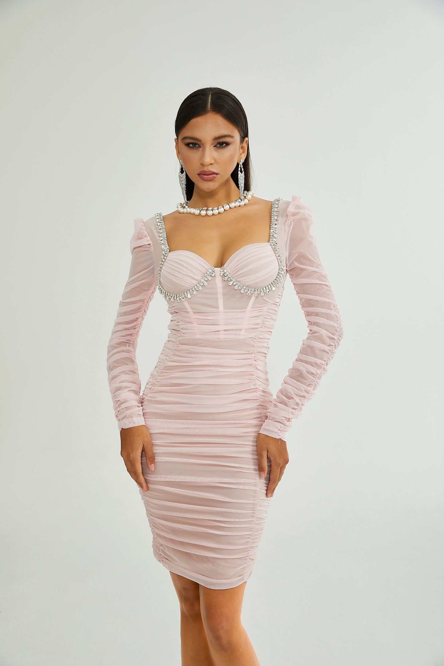 Miss Rosier mesh midi dress (US Only)