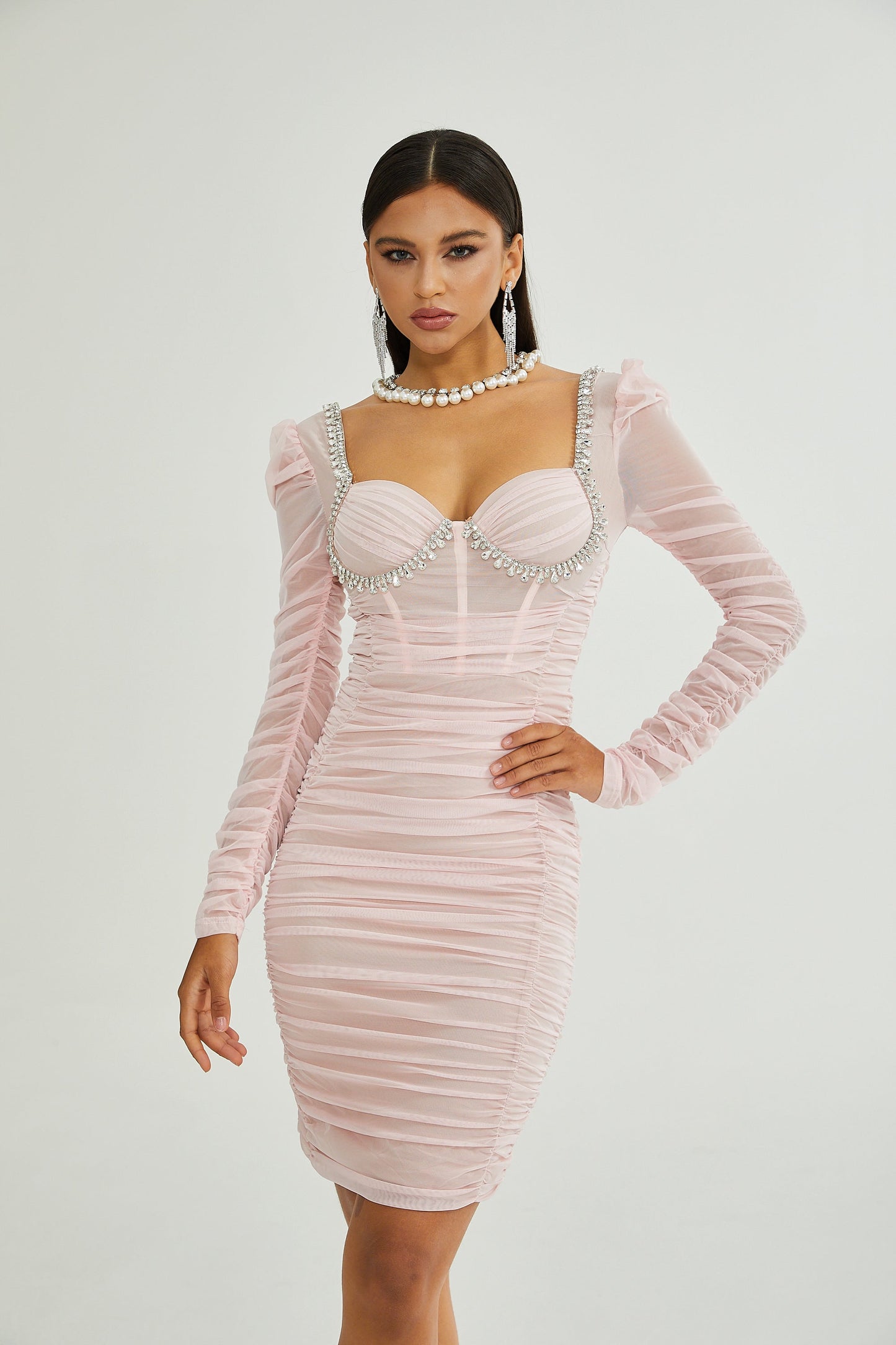 Miss Rosier mesh midi dress (US Only)