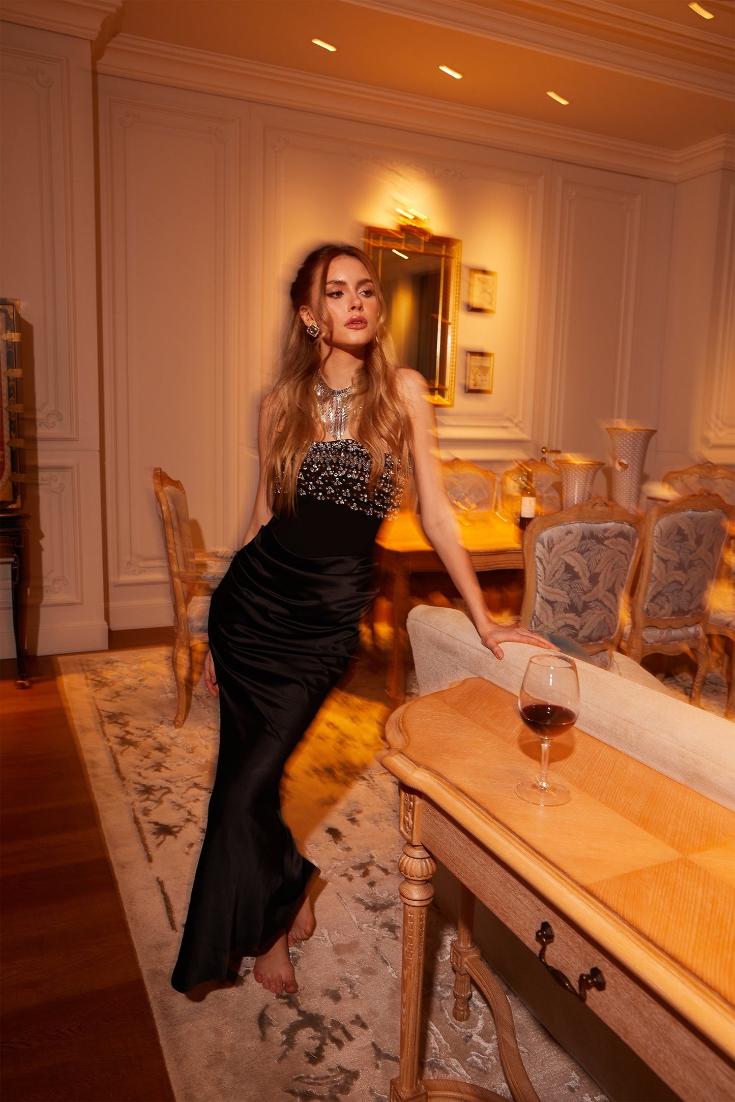 Aurore crystal-embellished maxi dress