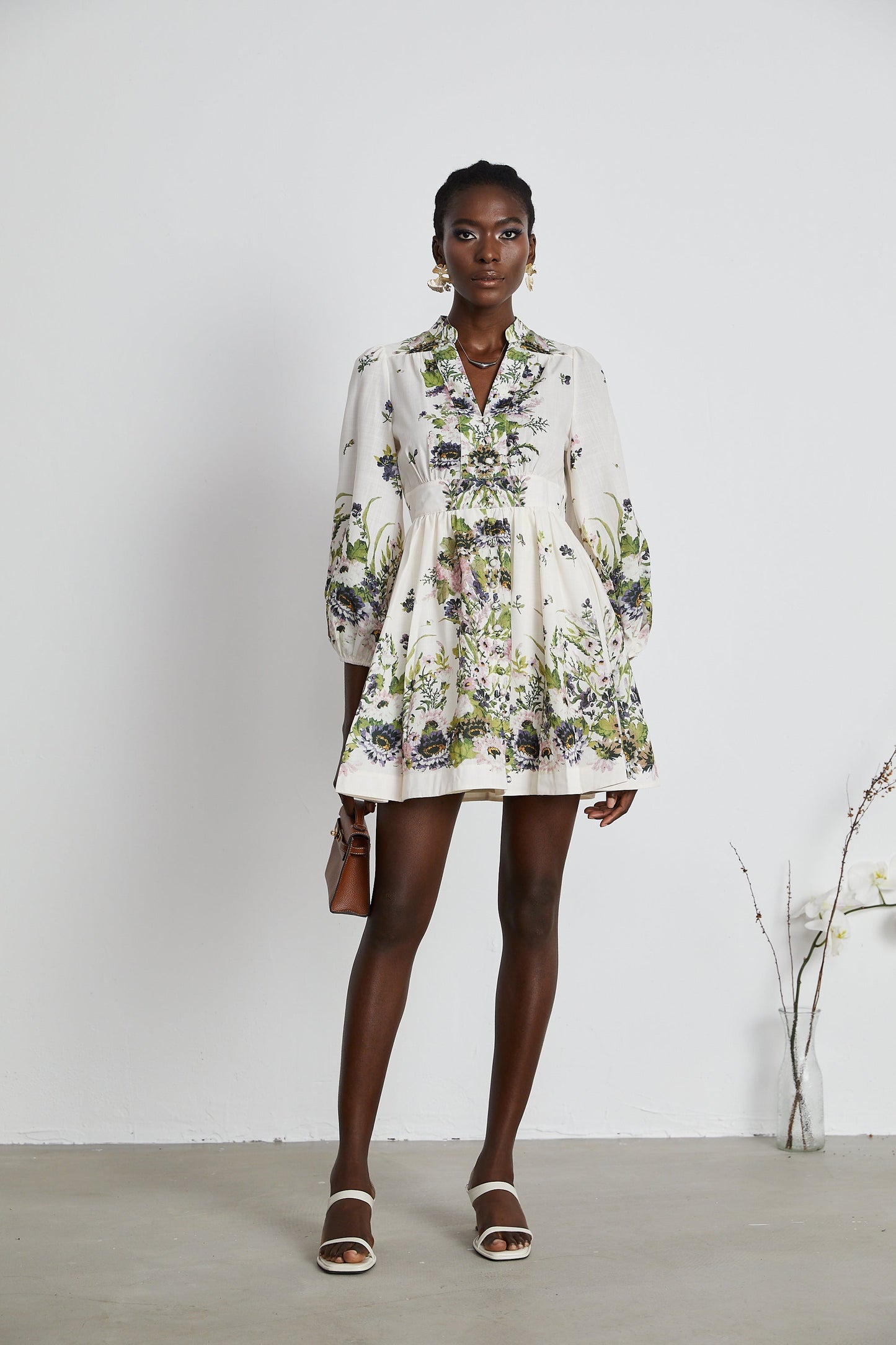 Joséphine floral-print mini dress (US Only)