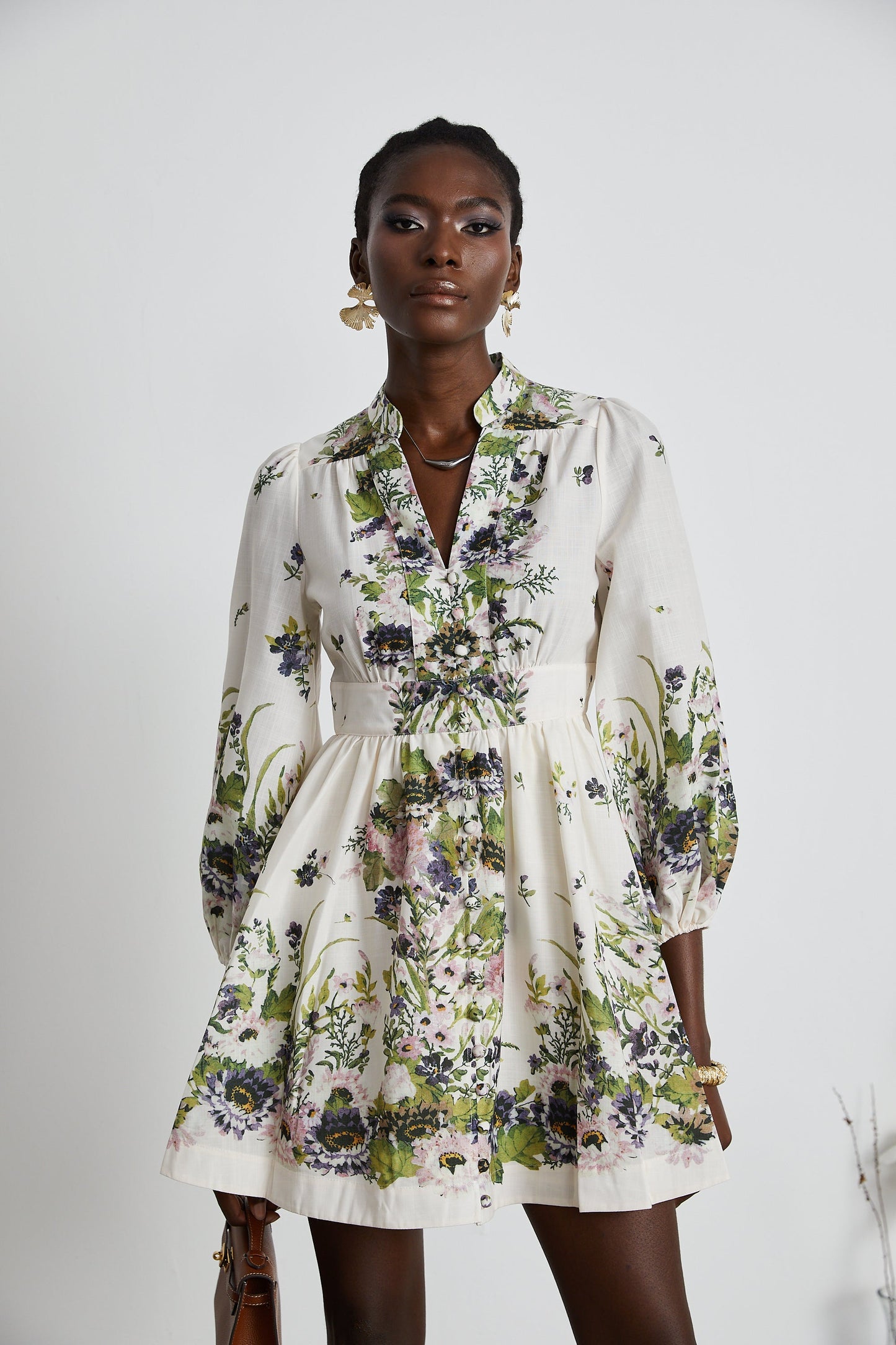 Joséphine floral-print mini dress (US Only)