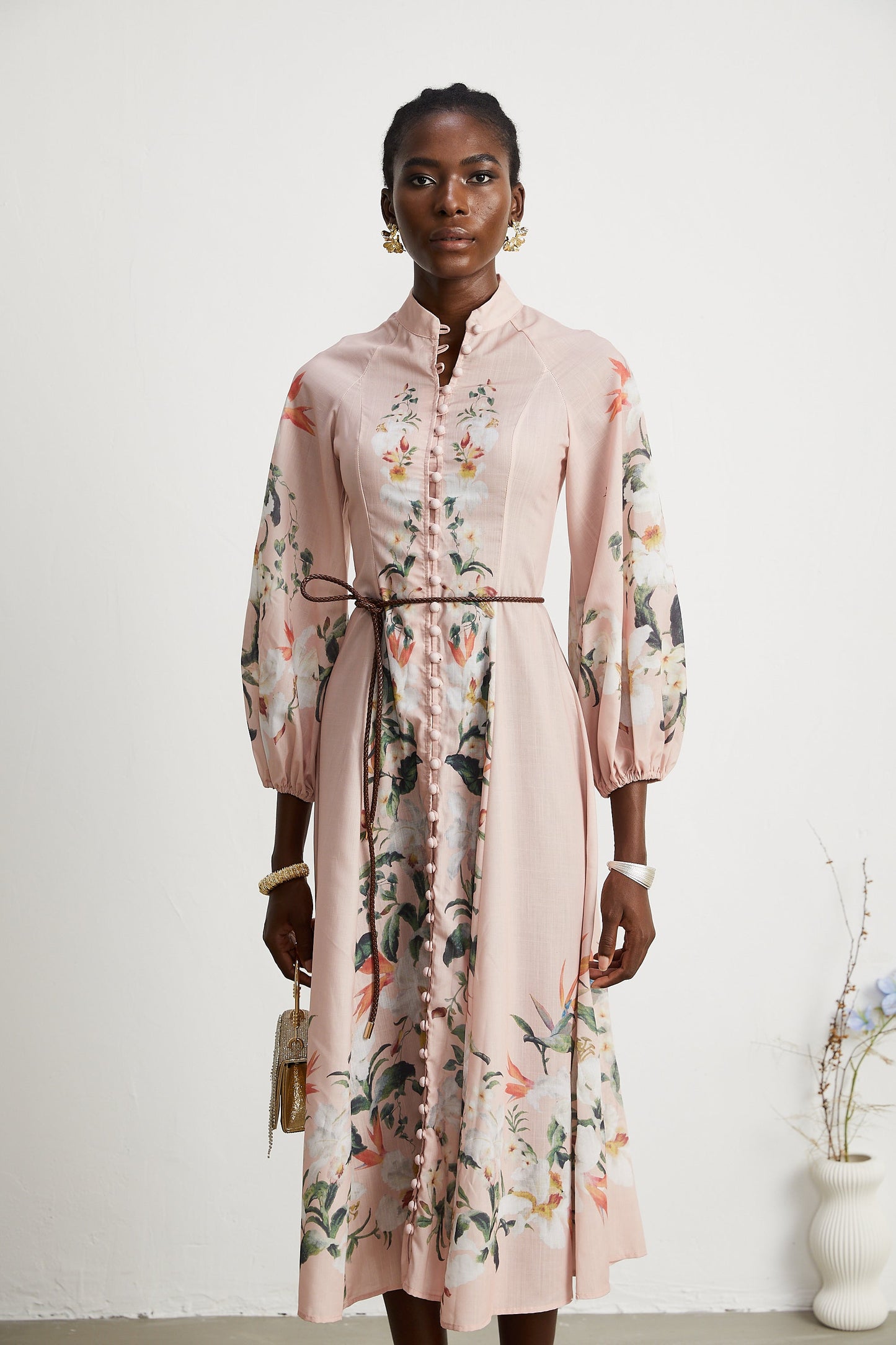 Aviana floral-print midi dress (US Only)