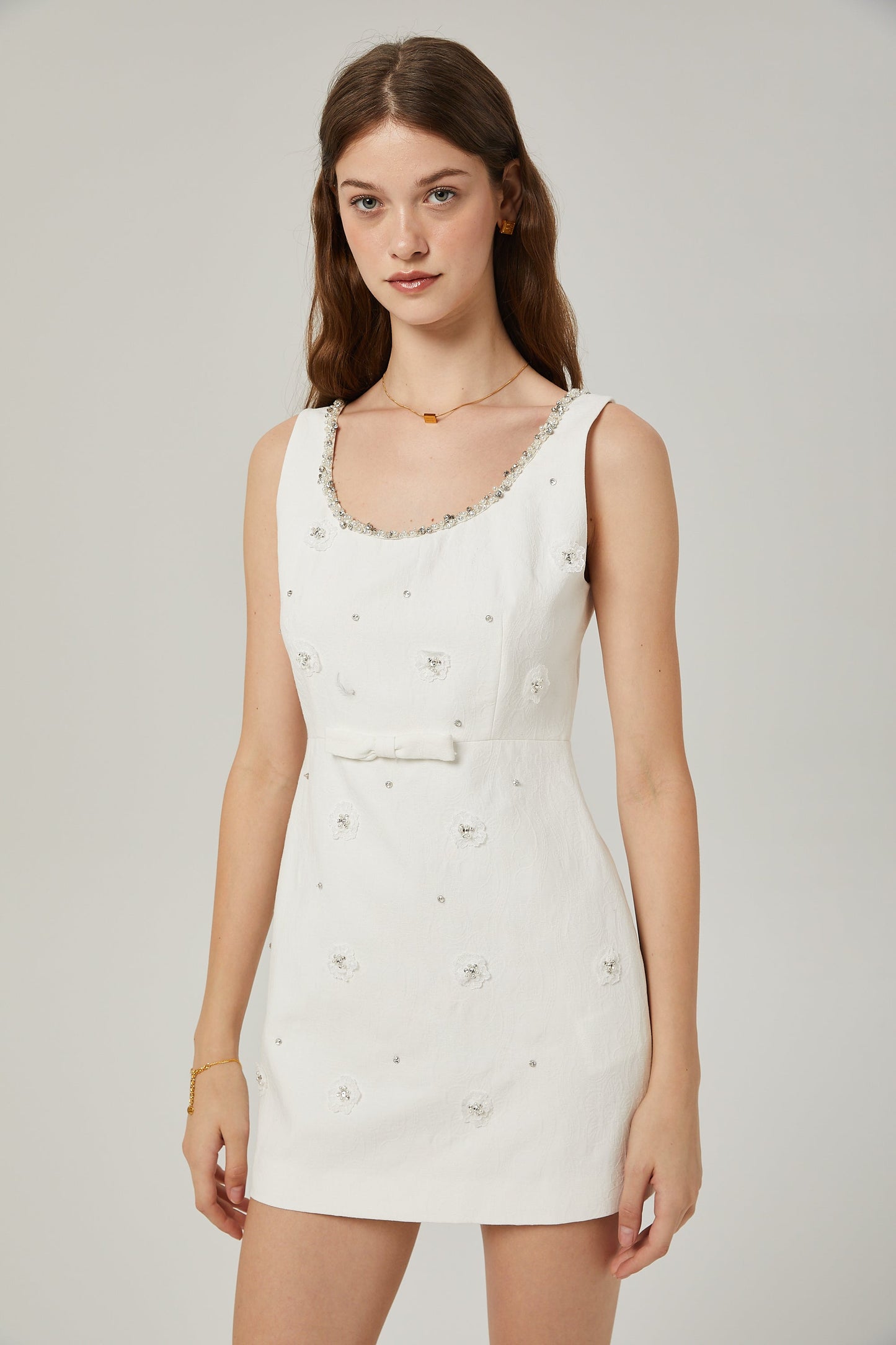 Philippine bow embellished mini dress (US Only)