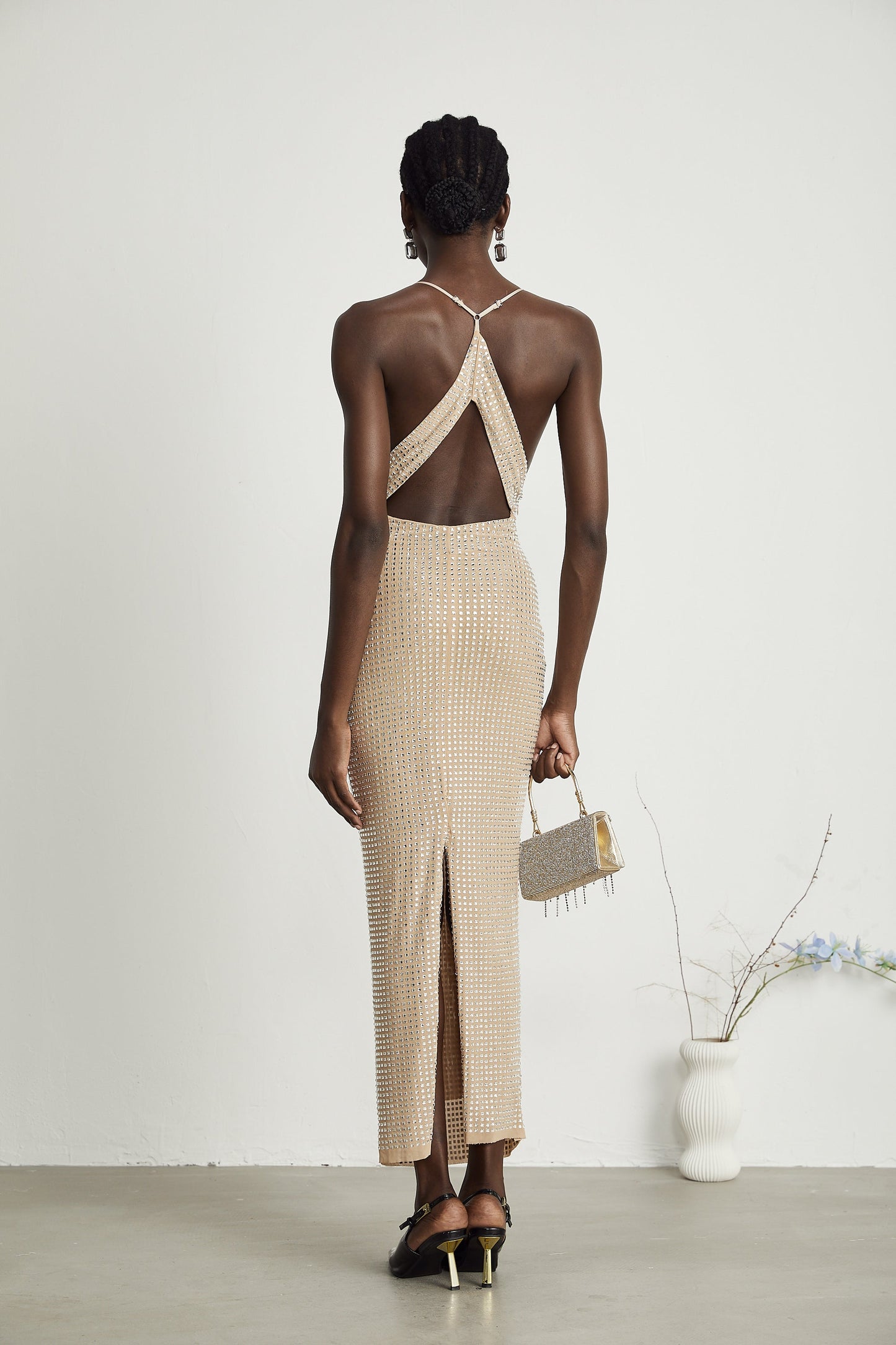 Sorrel embellished cut-out midi dress (US Only)