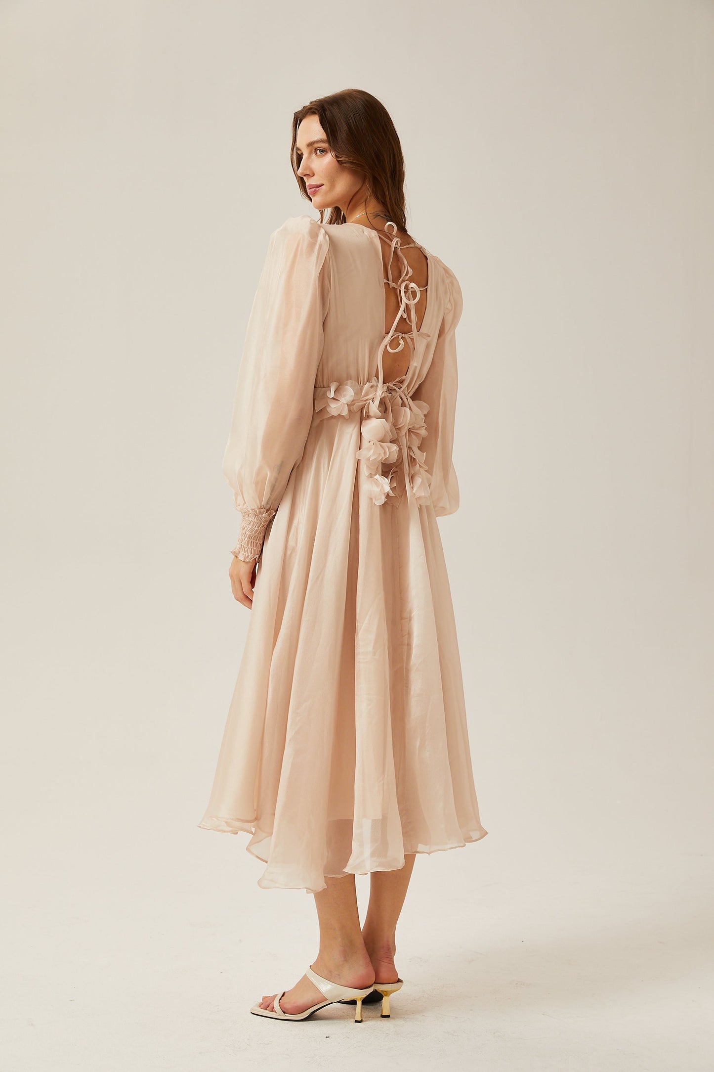 Lucie faux-floral embellished midi dress (US Only)