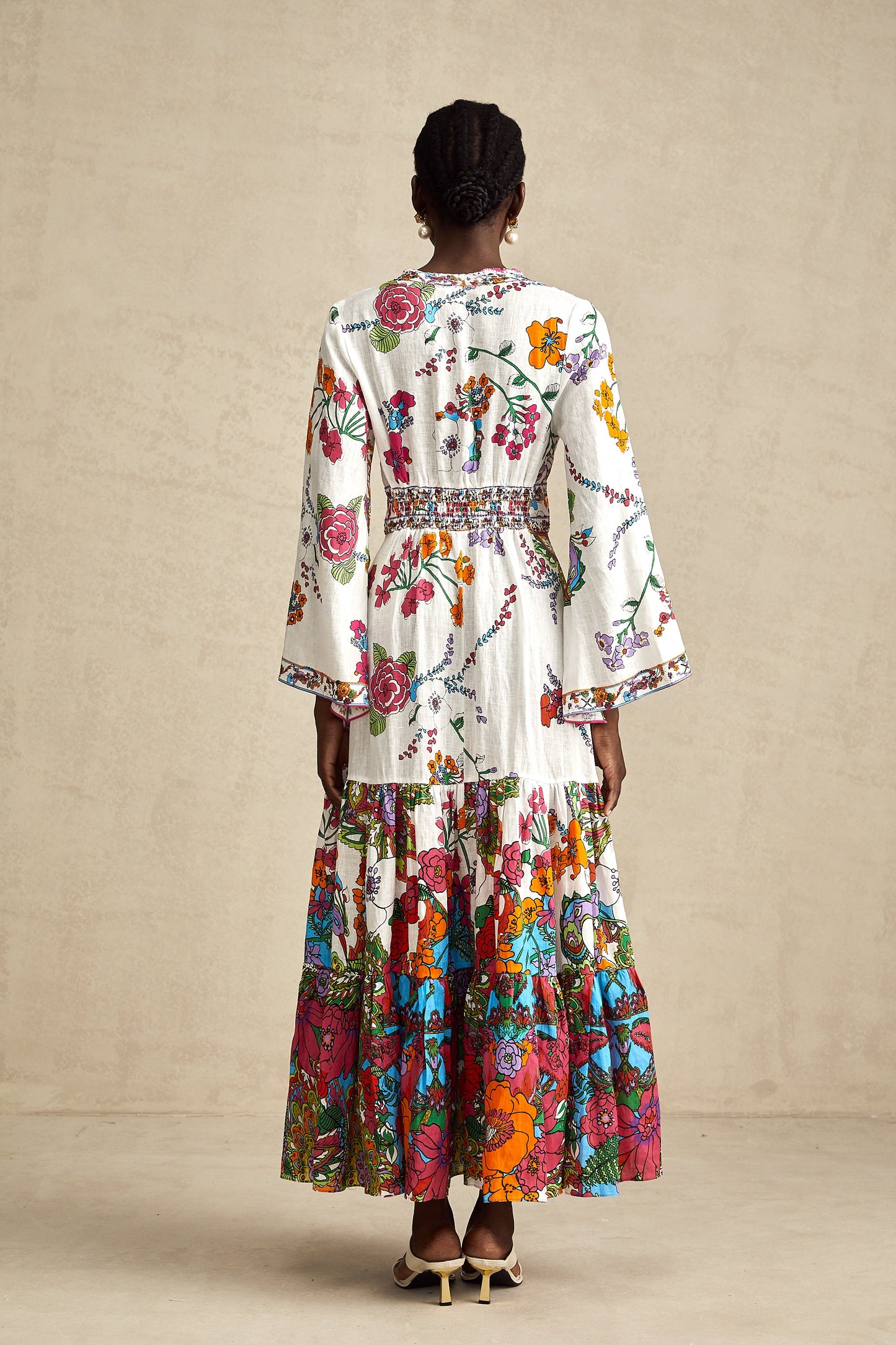 Hélène floral-print V-neck maxi dress