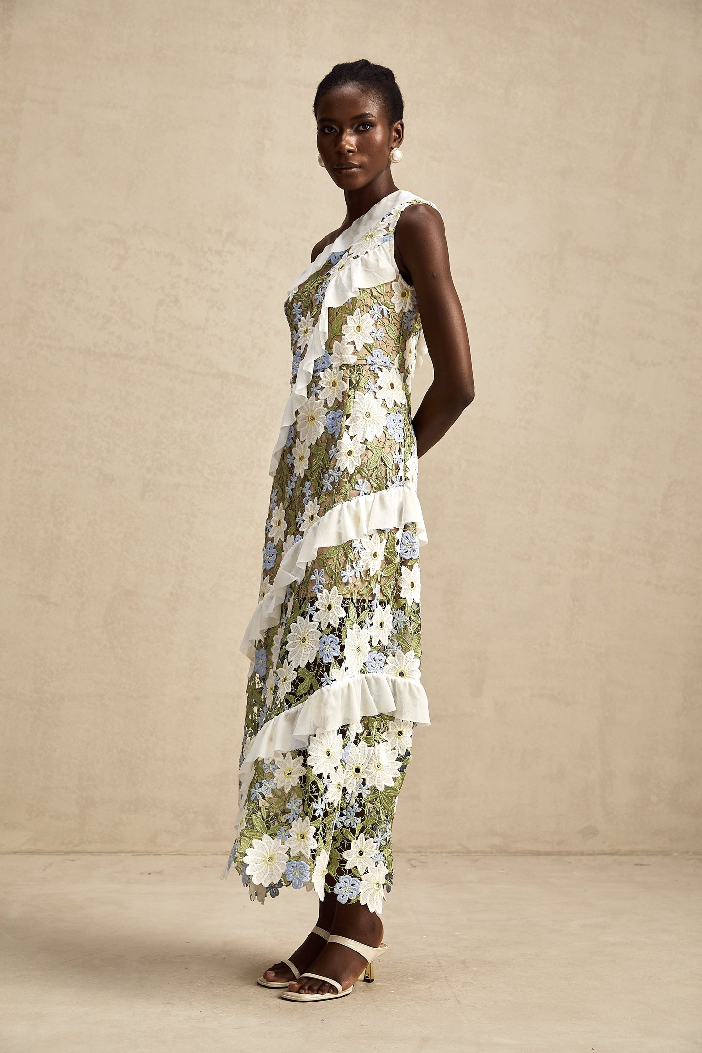Clémence floral embroidered maxi dress
