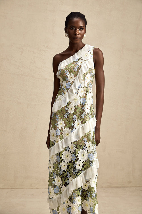 Clémence floral embroidered maxi dress