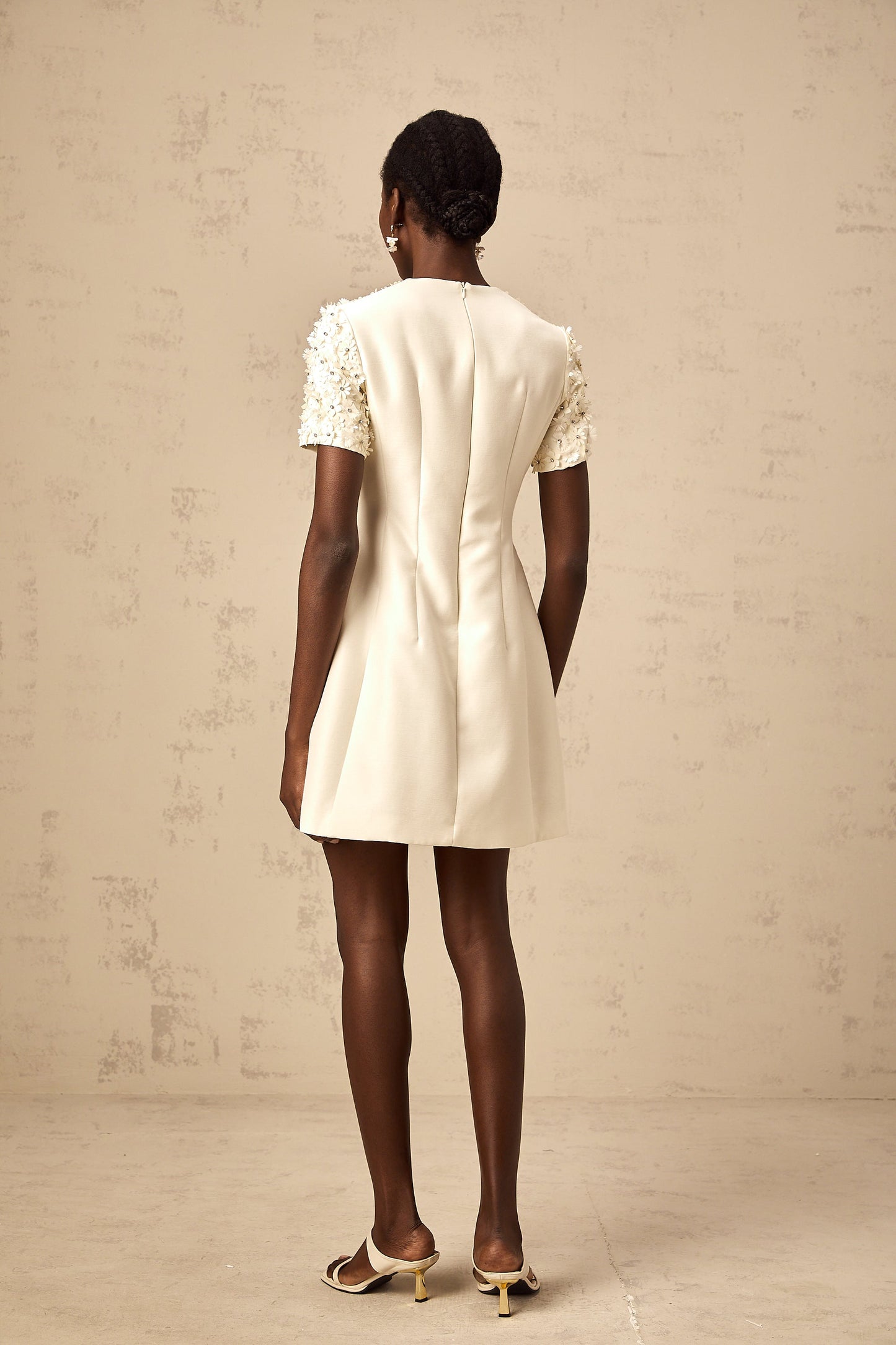 Adrienne floral-appliqué mini dress (US Only)