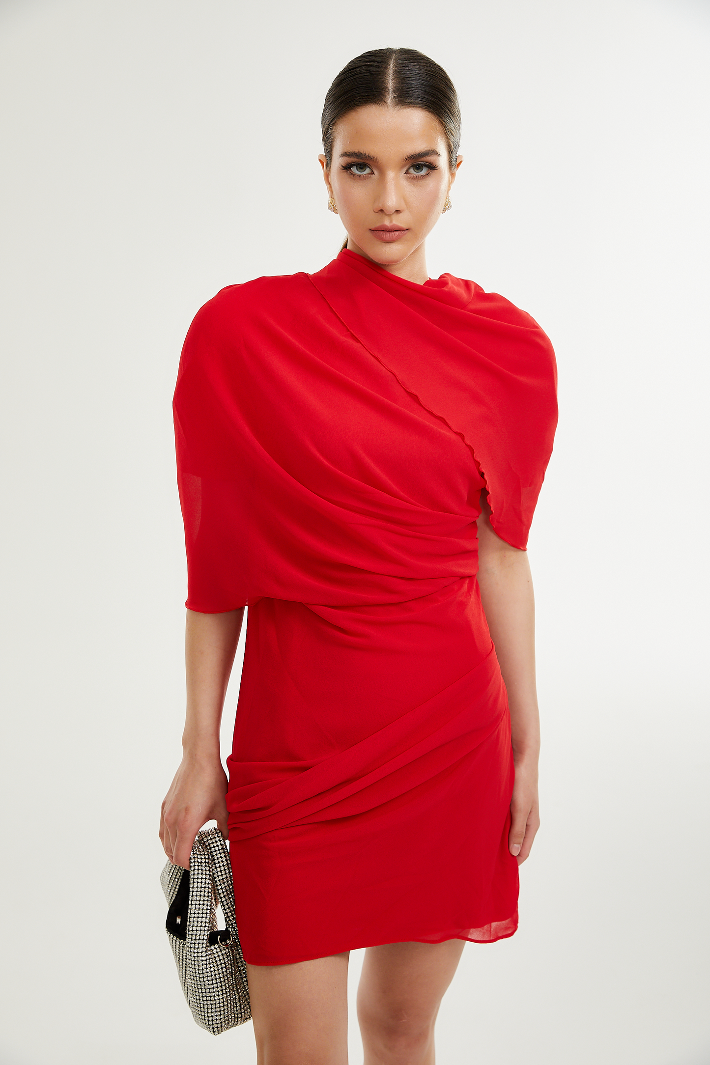 Clara draped mini dress