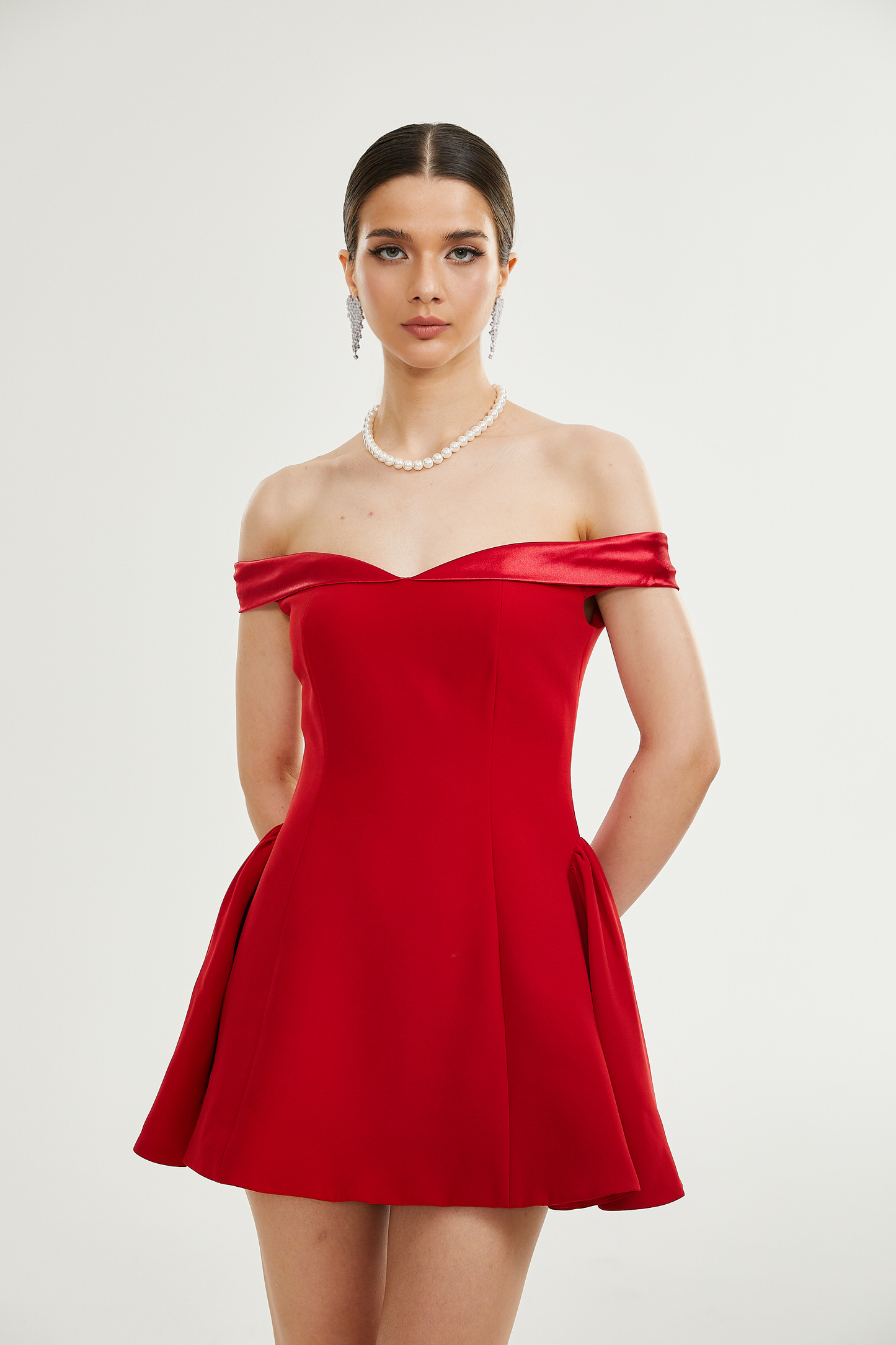 Tana off-shoulder mini dress (US Only)