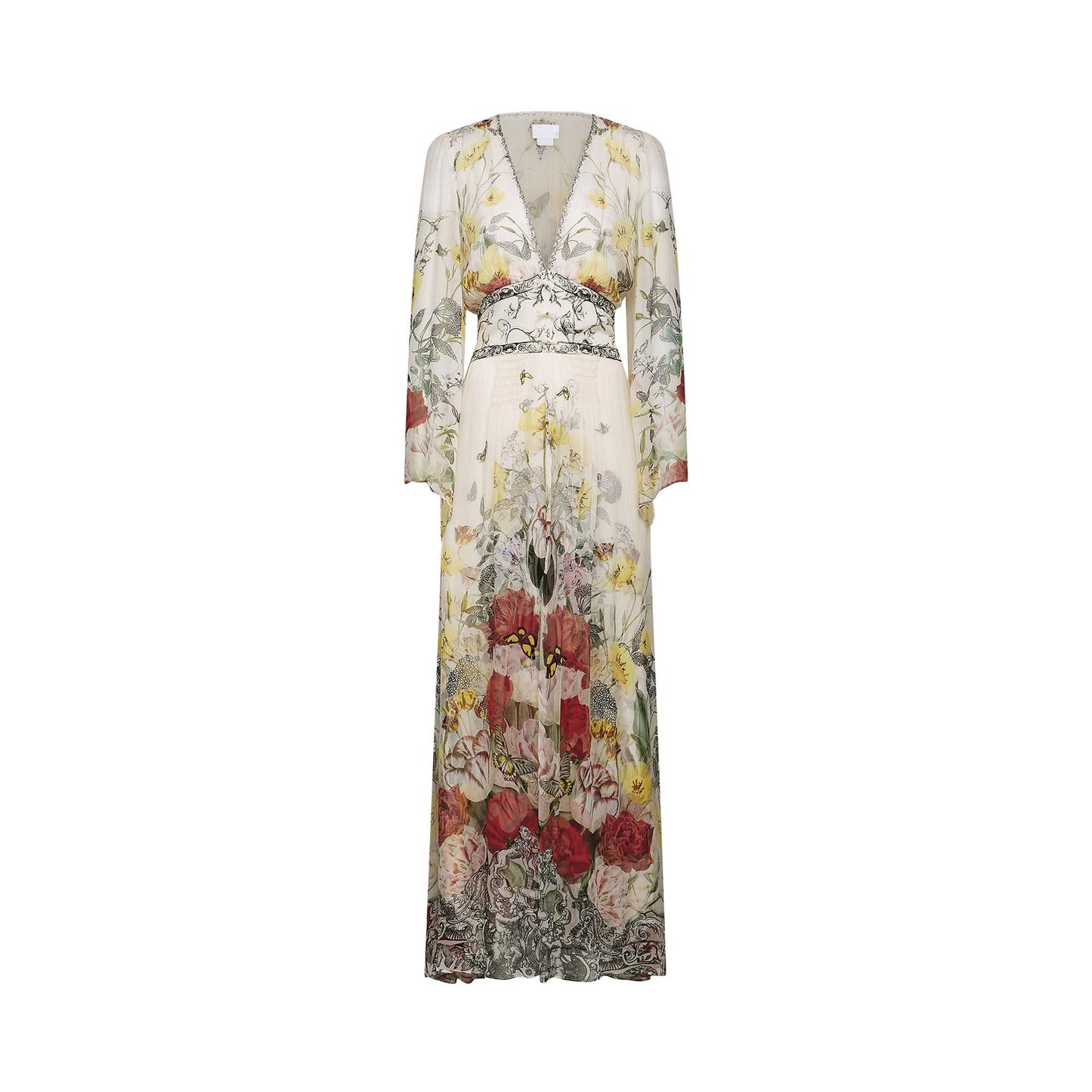 Cora flared-sleeve floral maxi dress (US Only)