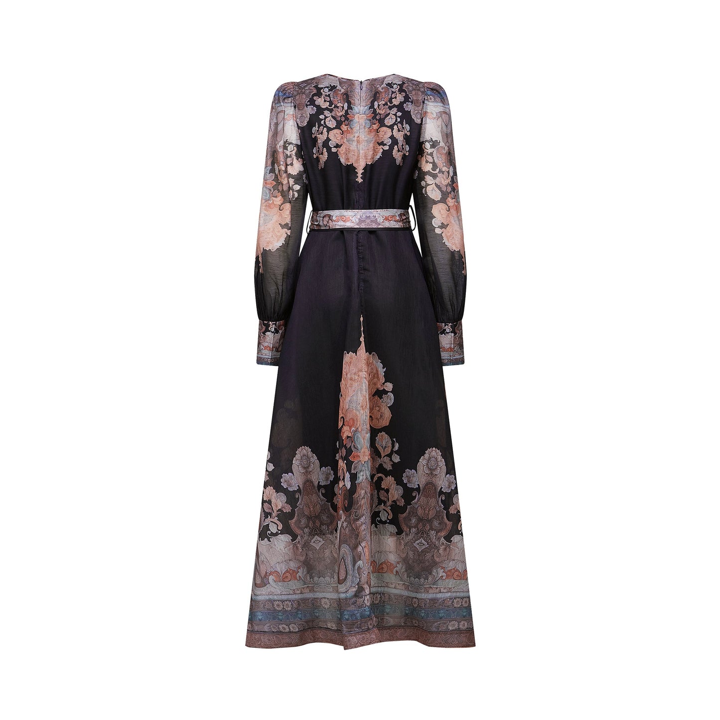 Philippine pattern-print color-block midi dress (US Only)