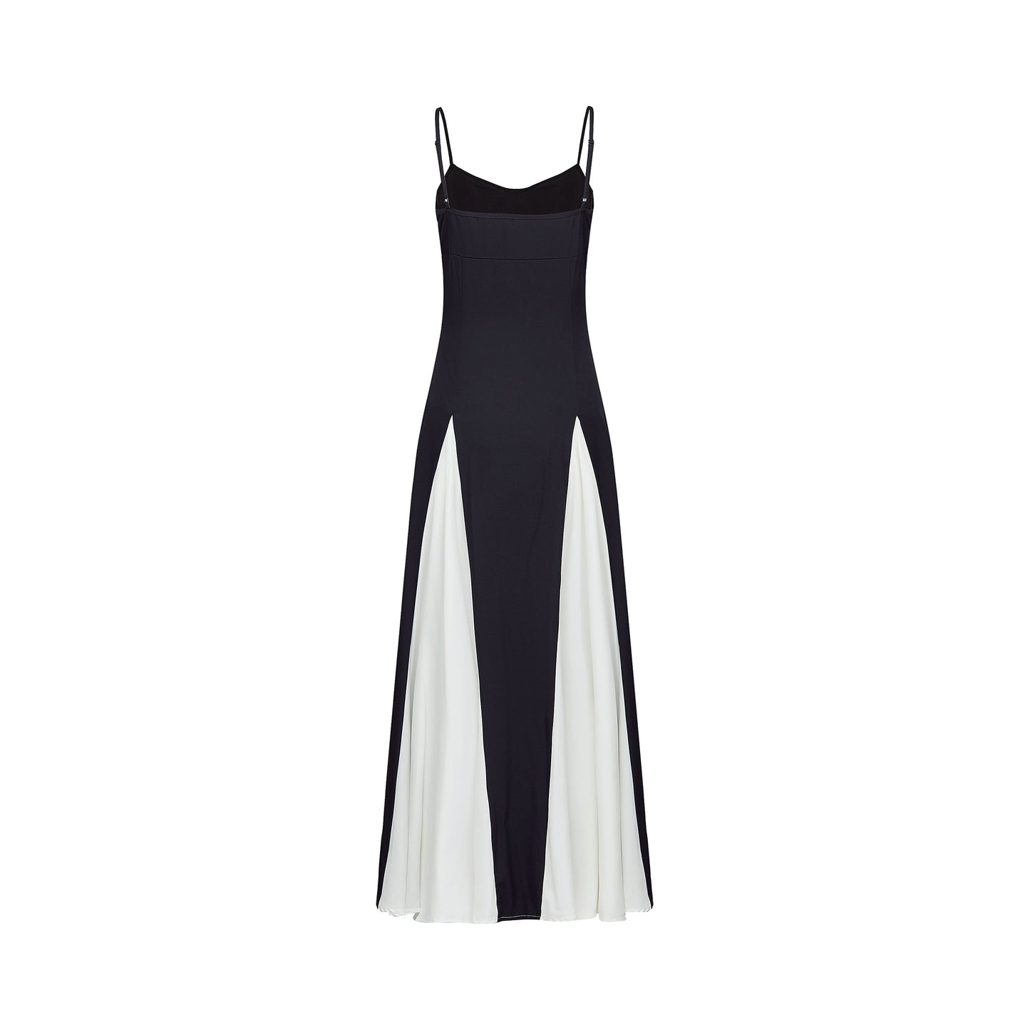 Sofie contrast-color pleated maxi dress