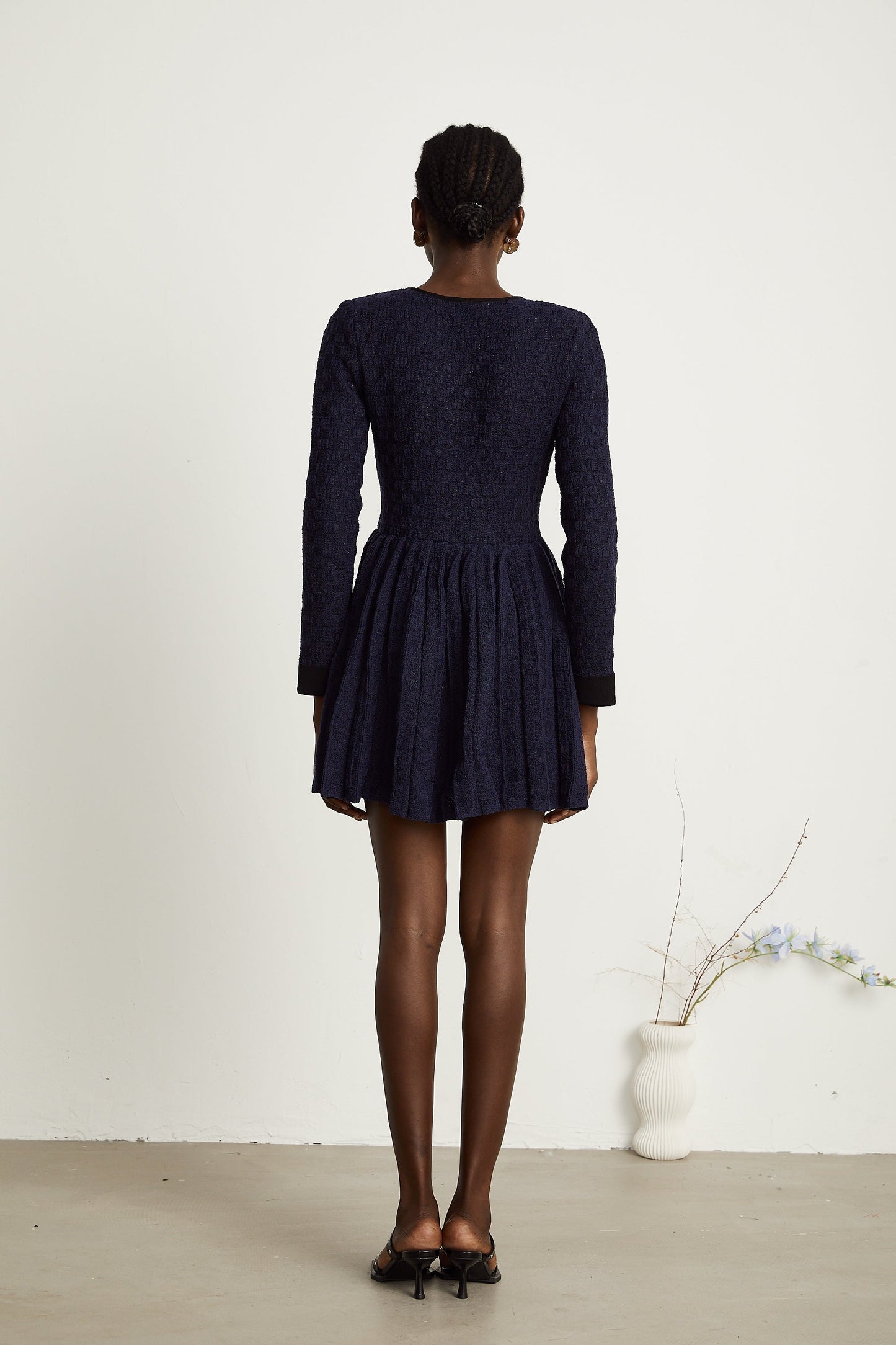 Cloé knitted pleated mini dress (US Only)