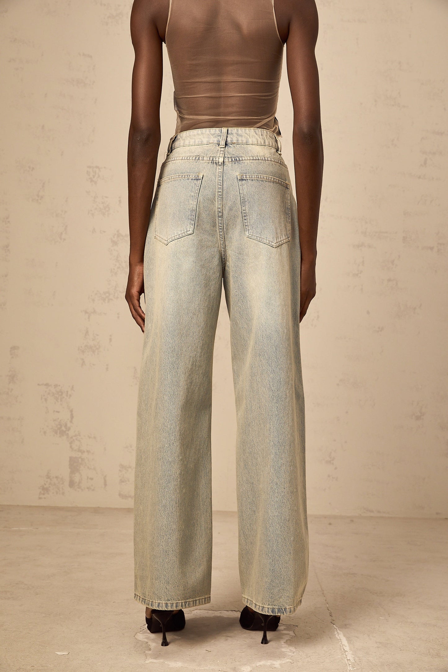 Irina light-blue rhinestone denim jeans