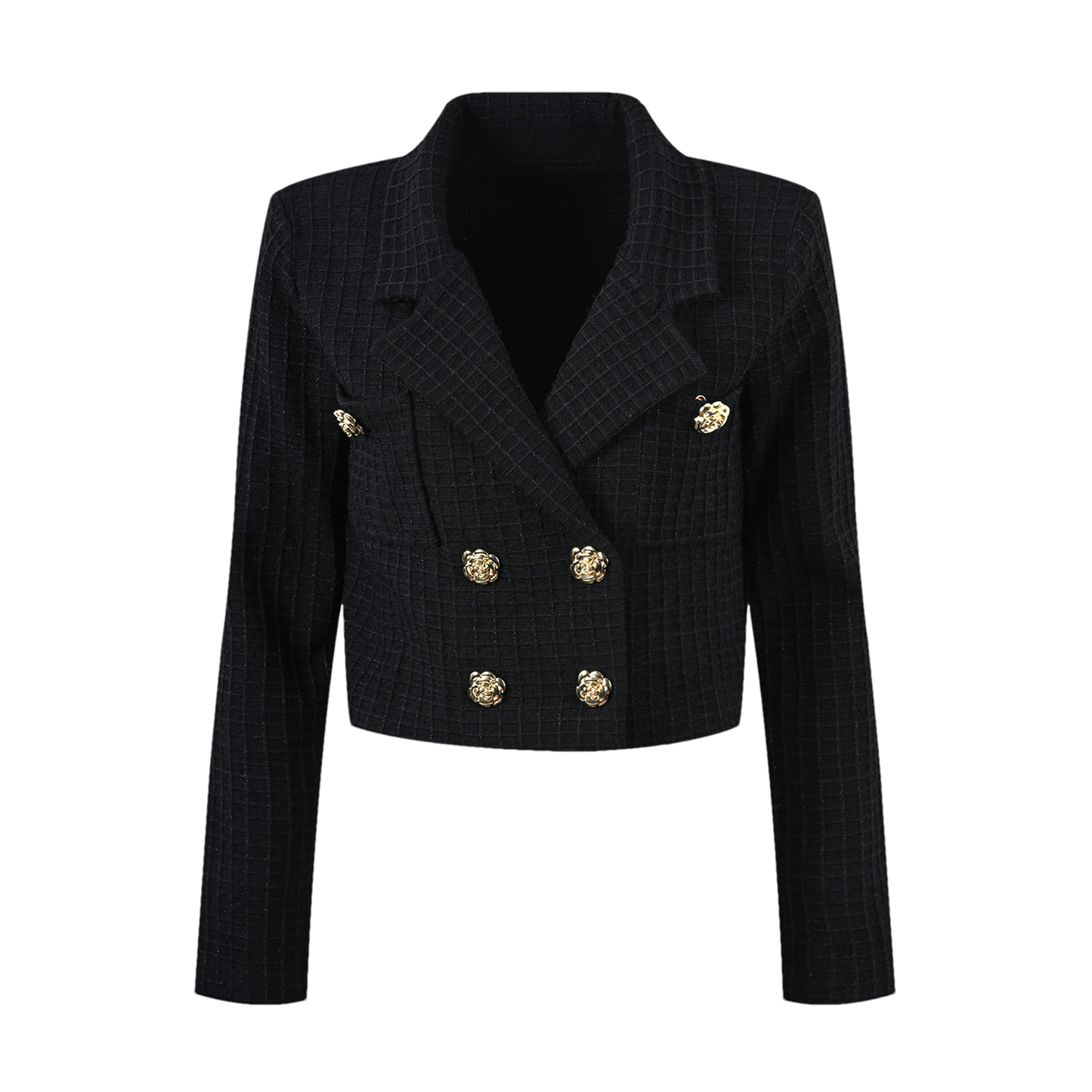 Élodie waffle-knit jacket & skirt matching set