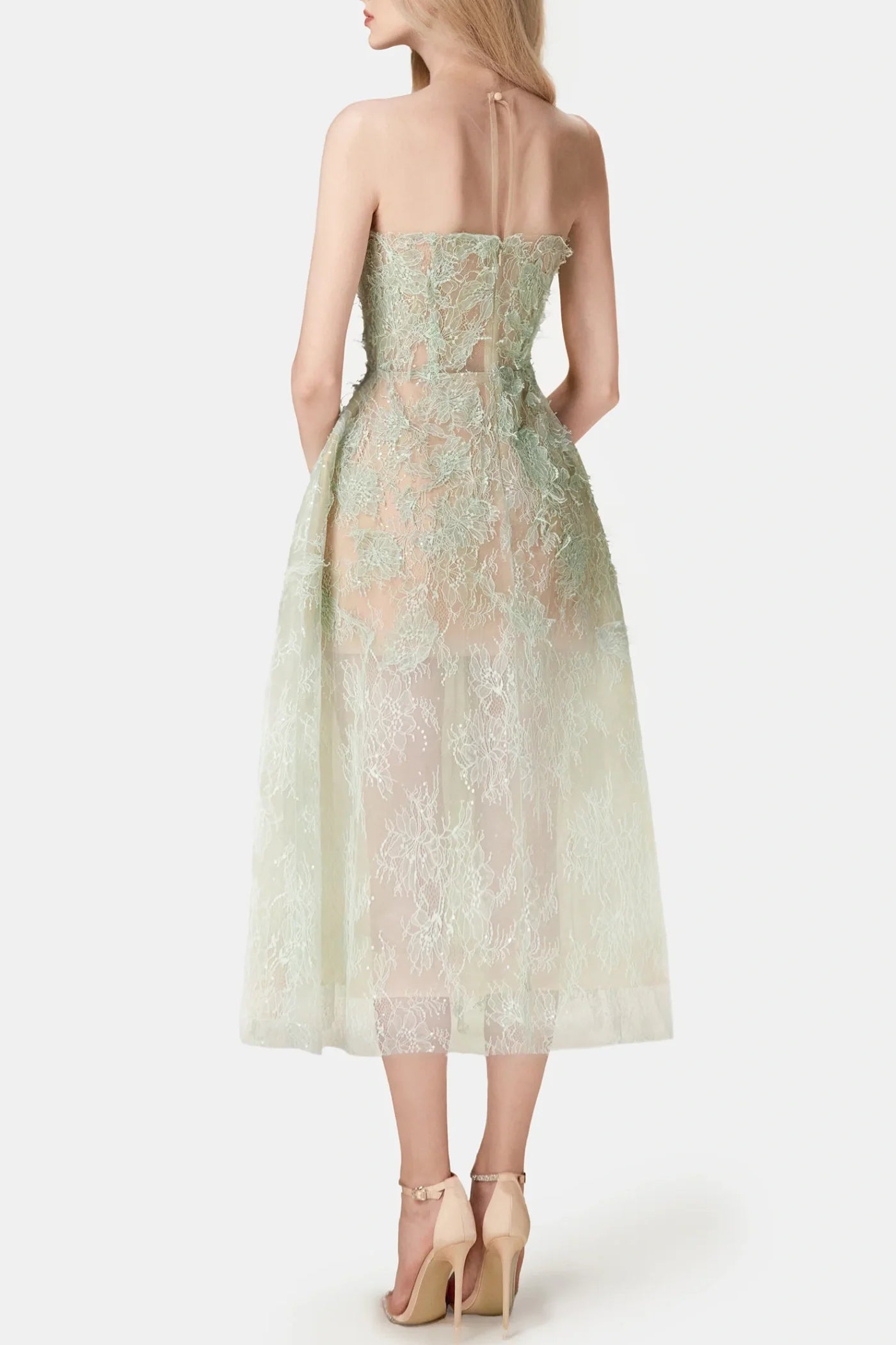 Batya Lace Sleeveless Midi Dress - Mint