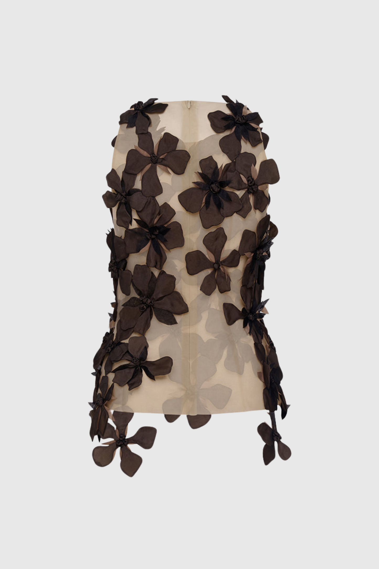 Boafo Floral Appliqué Mesh Top