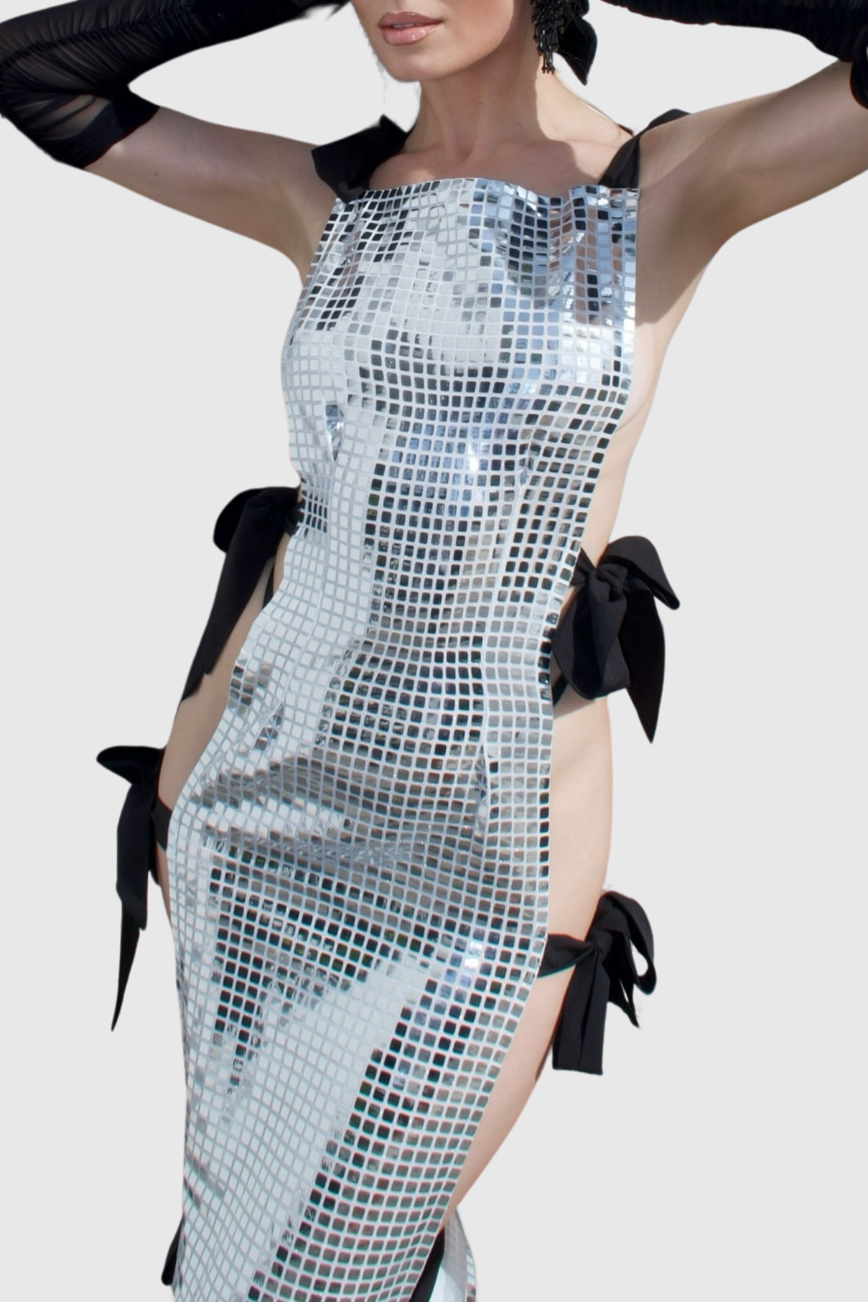 Bevverly Mirrow Bow Cutout Maxi Dress