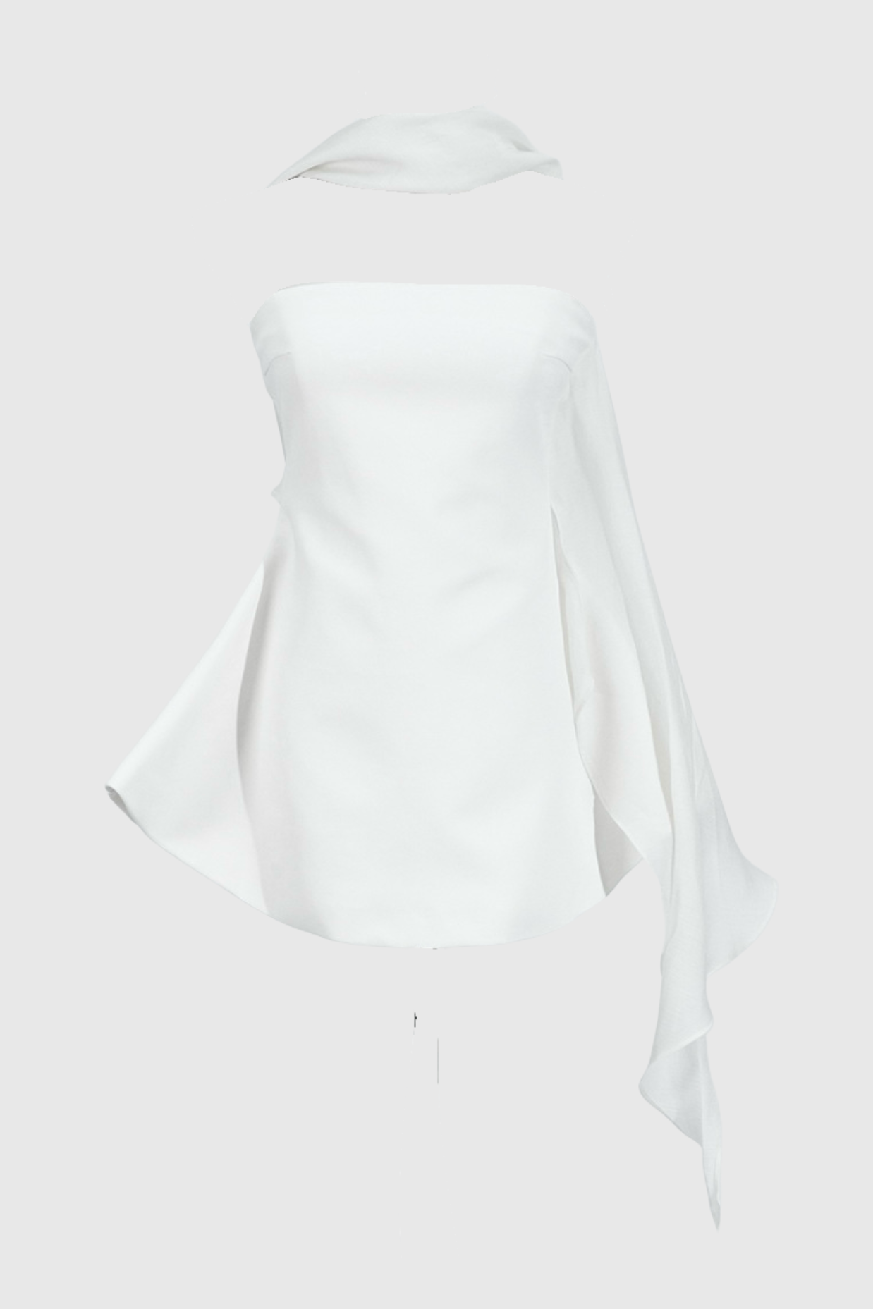 Calwa Scarf Strapless Flare Mini Dress