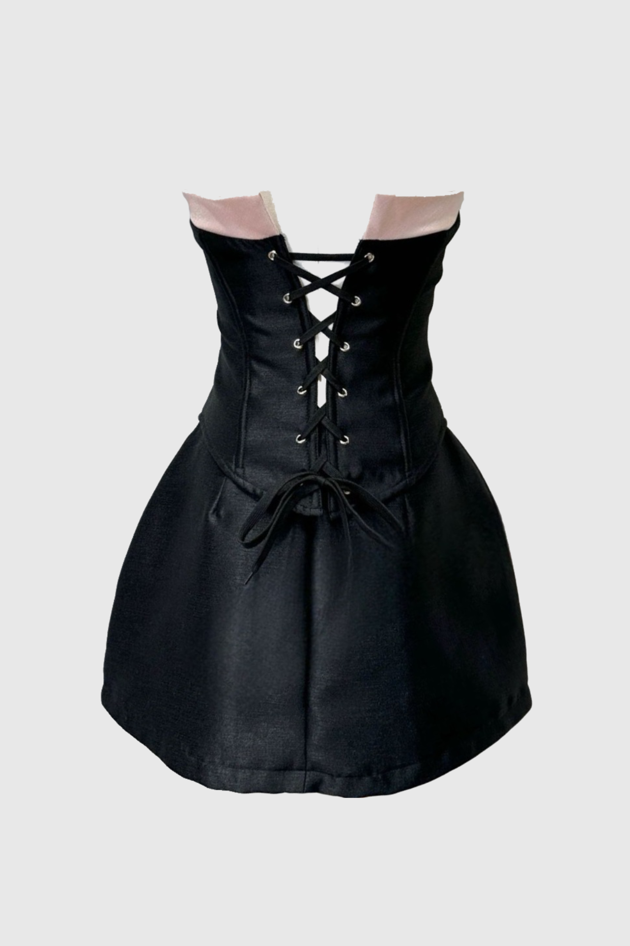 Carrolyn Bow Strapless Corset Two Piece Set