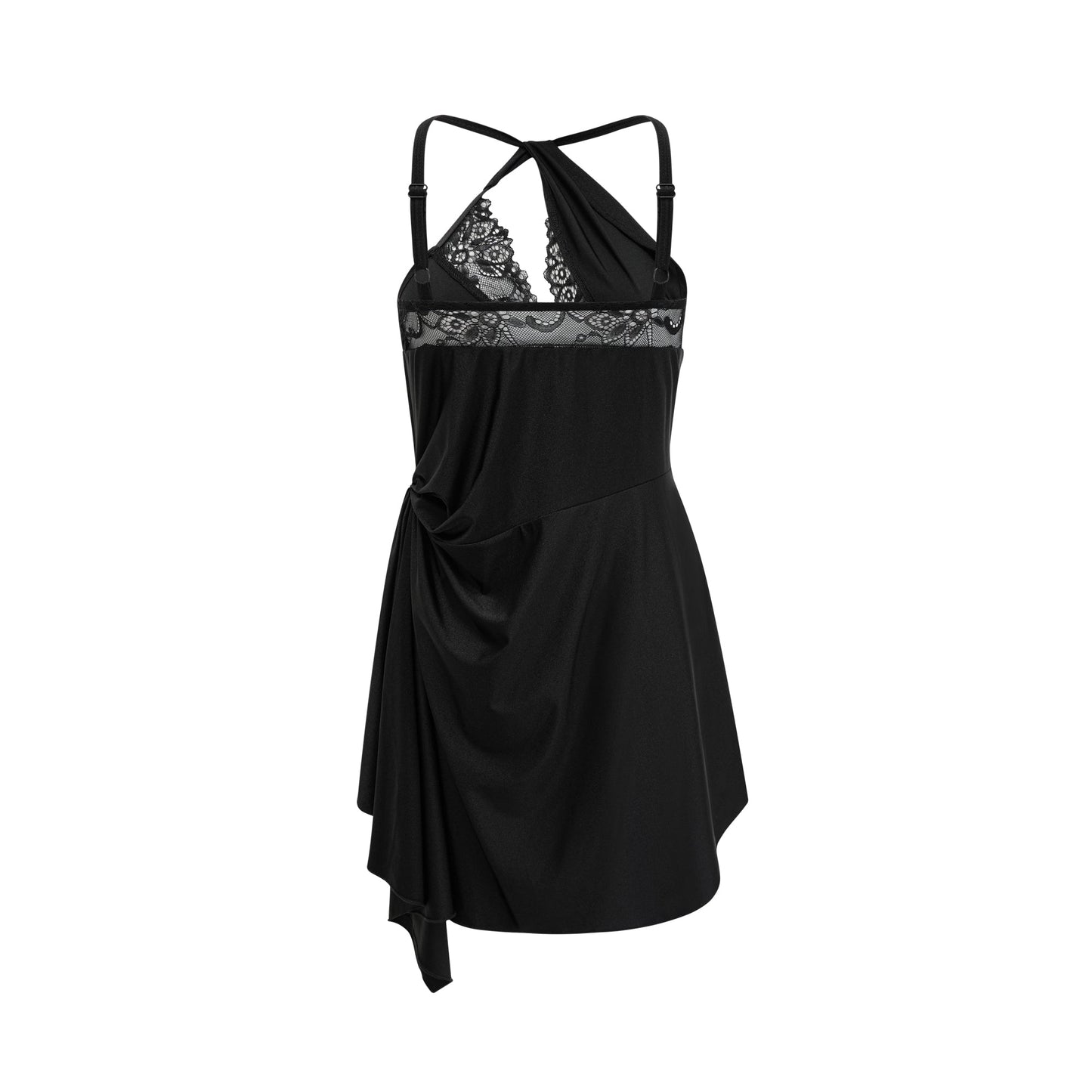 Juana lace-detail asymmetric mini dress (US Only)