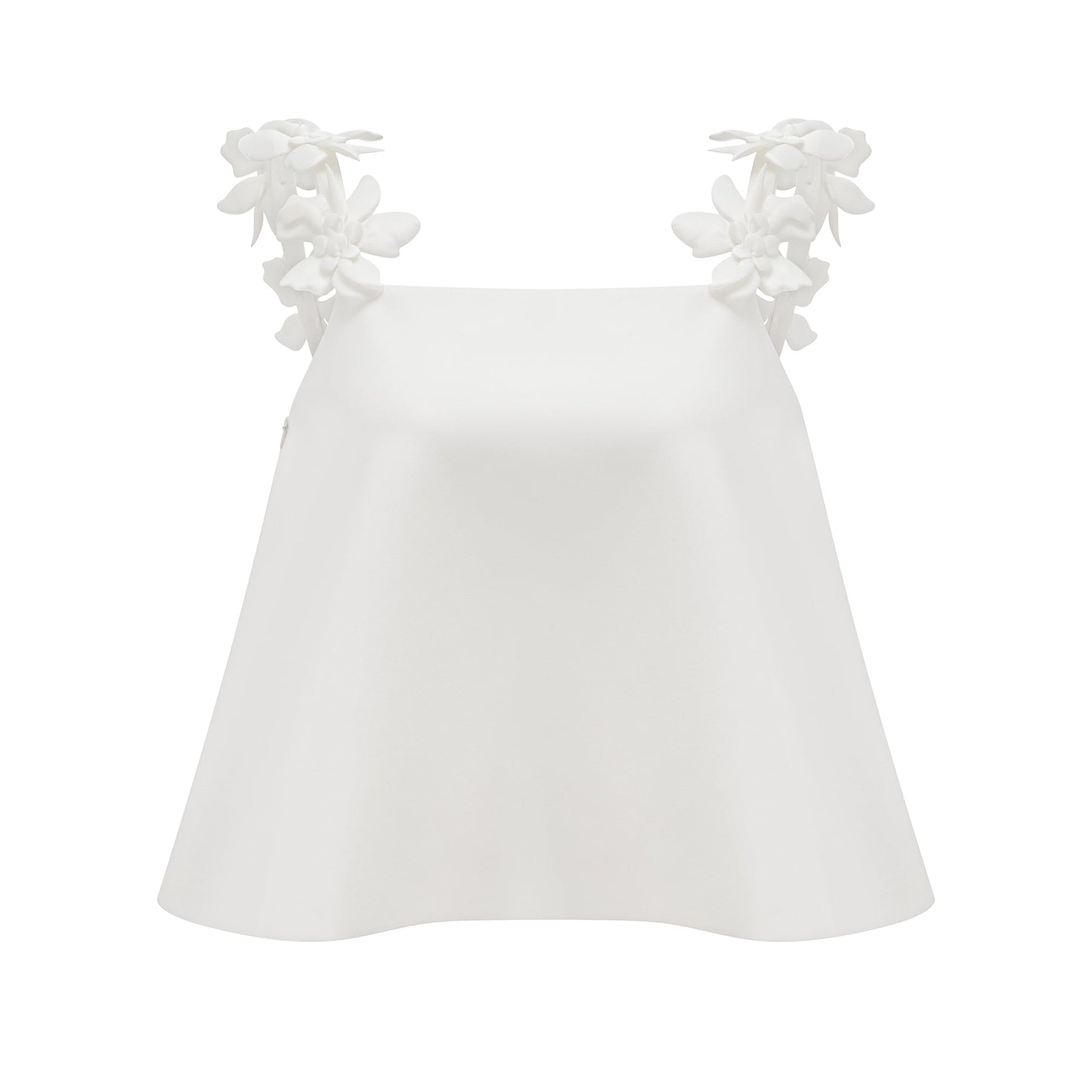 Odette white faux-floral top & skirt matching set