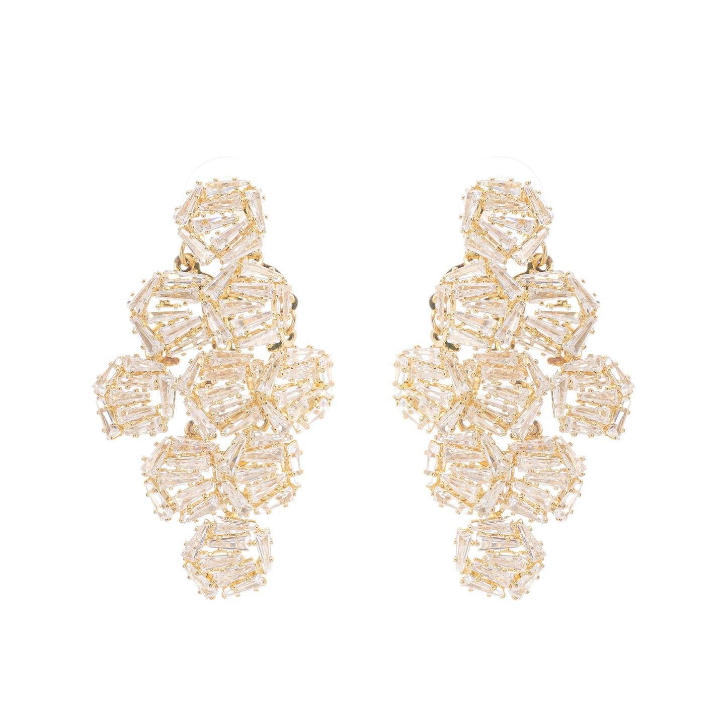 Ariane geometric crystal earrings