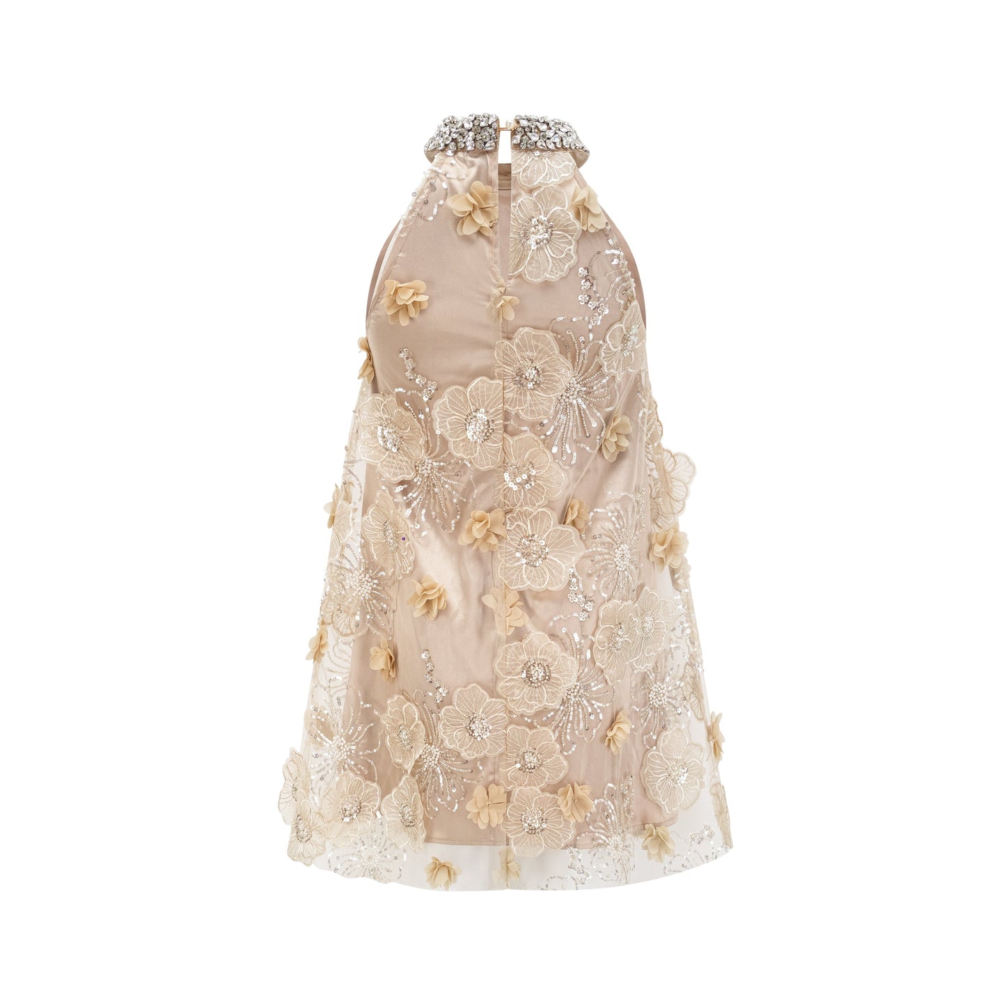 Liane embellished floral mini dress
