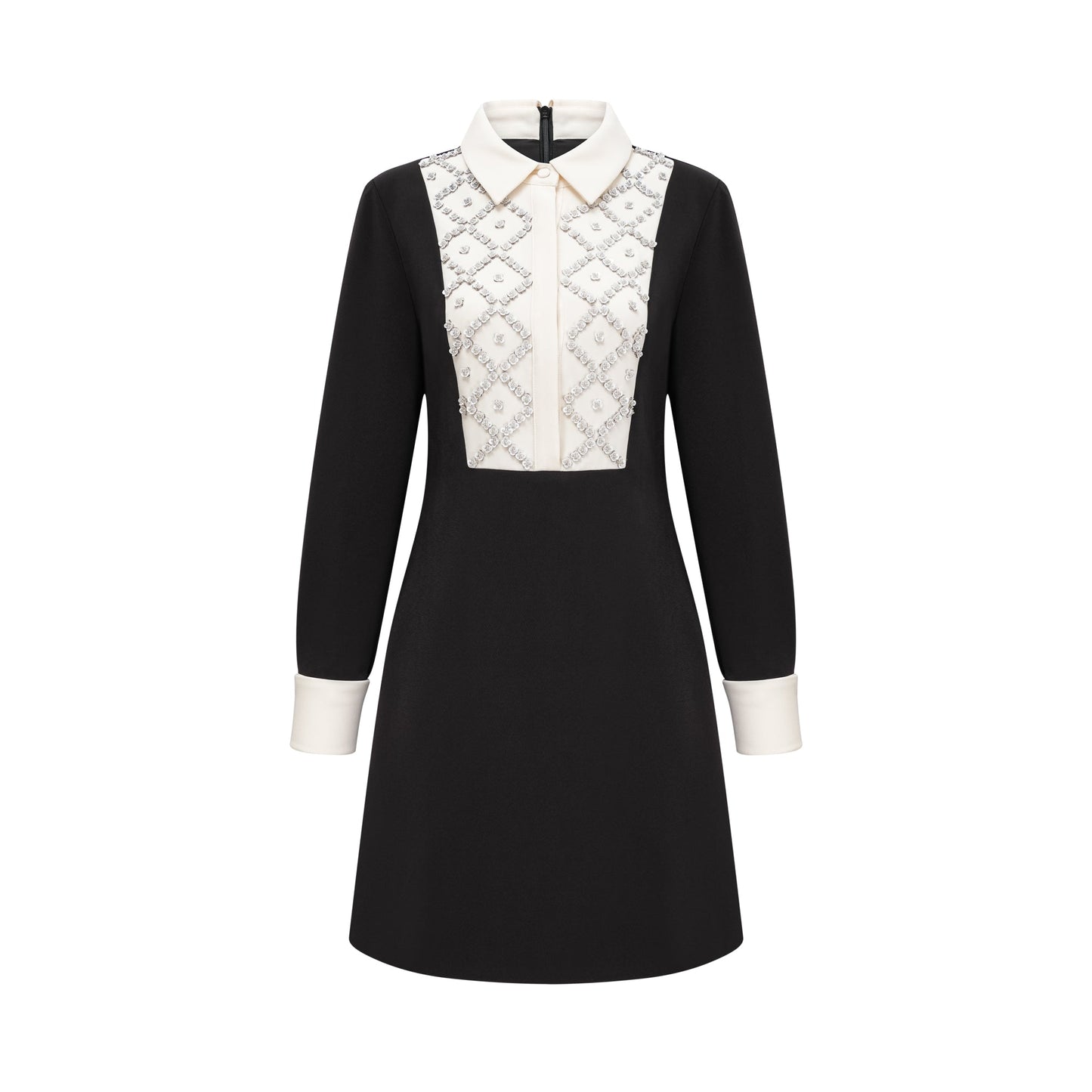 Esmée contrast-color embellished mini dress