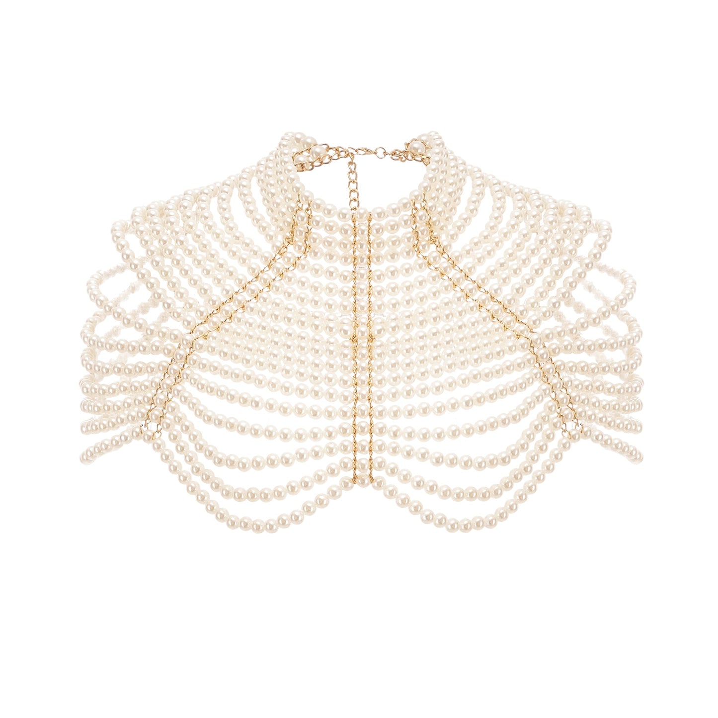 Pauline faux-pearl shawl
