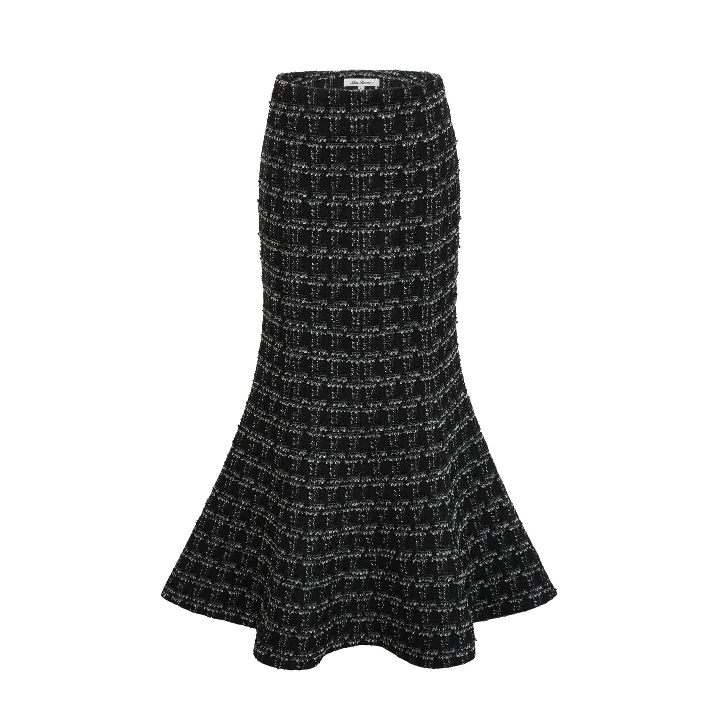Axelle black checked tweed vest top & skirt matching set