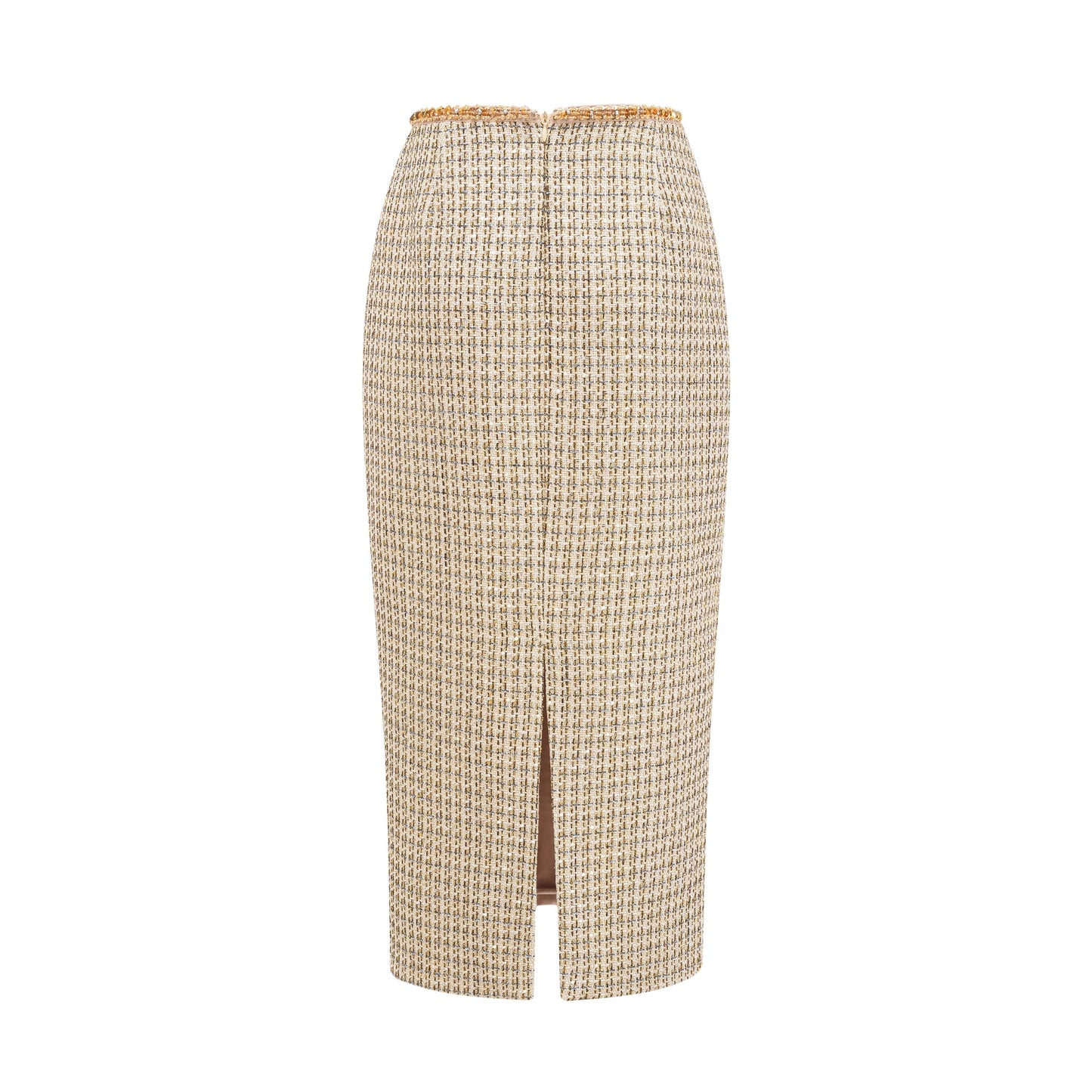 Aëlle gold tweed sequin jacket & skirt matching set