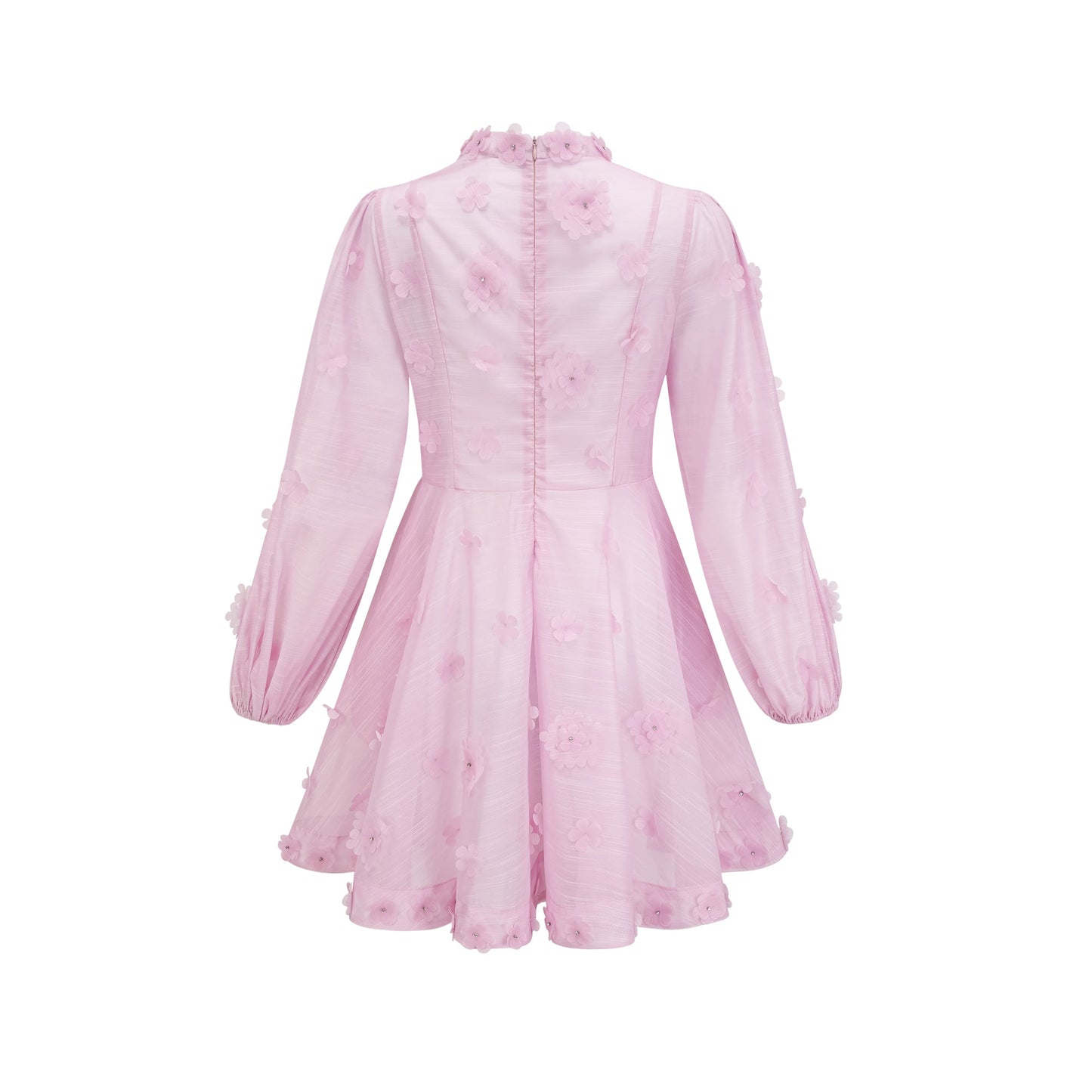 Honorine pink floral-appliqué mini dress (US Only)