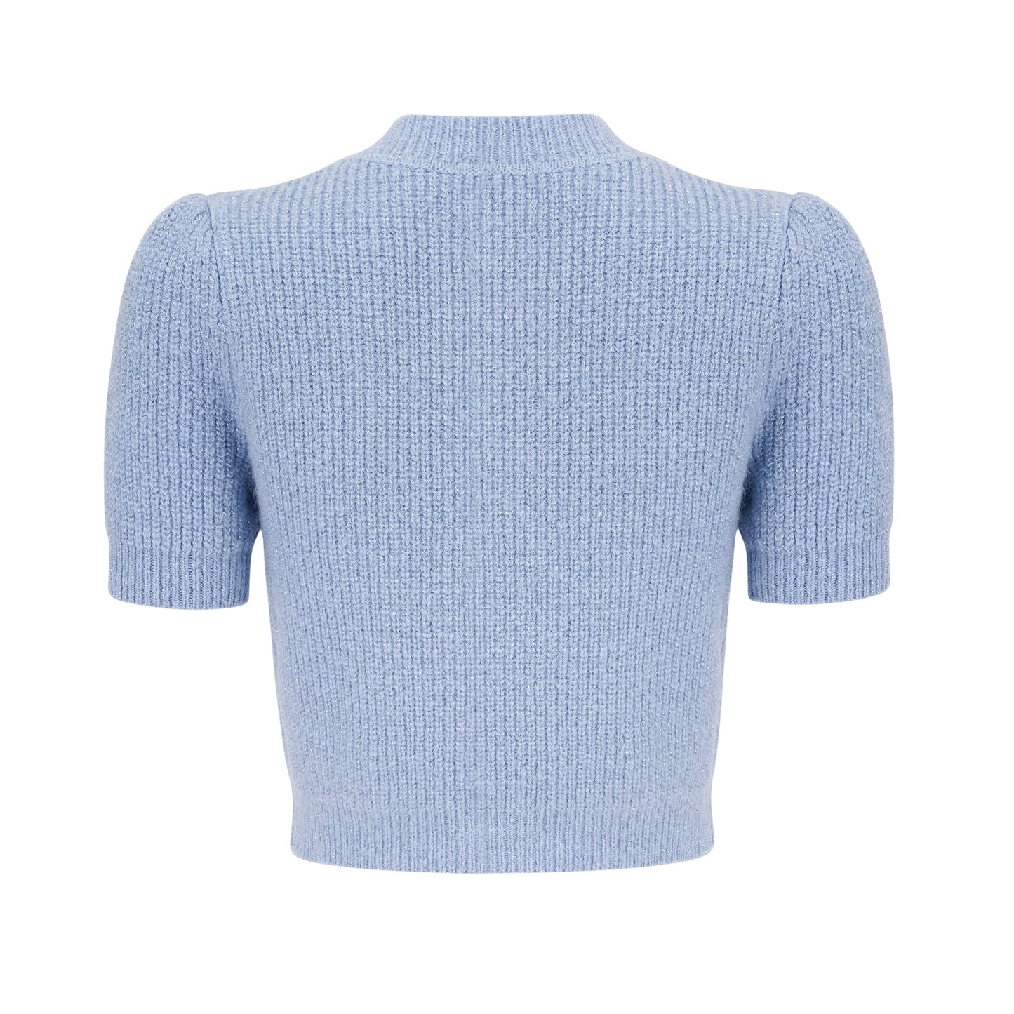 Chantal blue knit blouse & skirt matching set