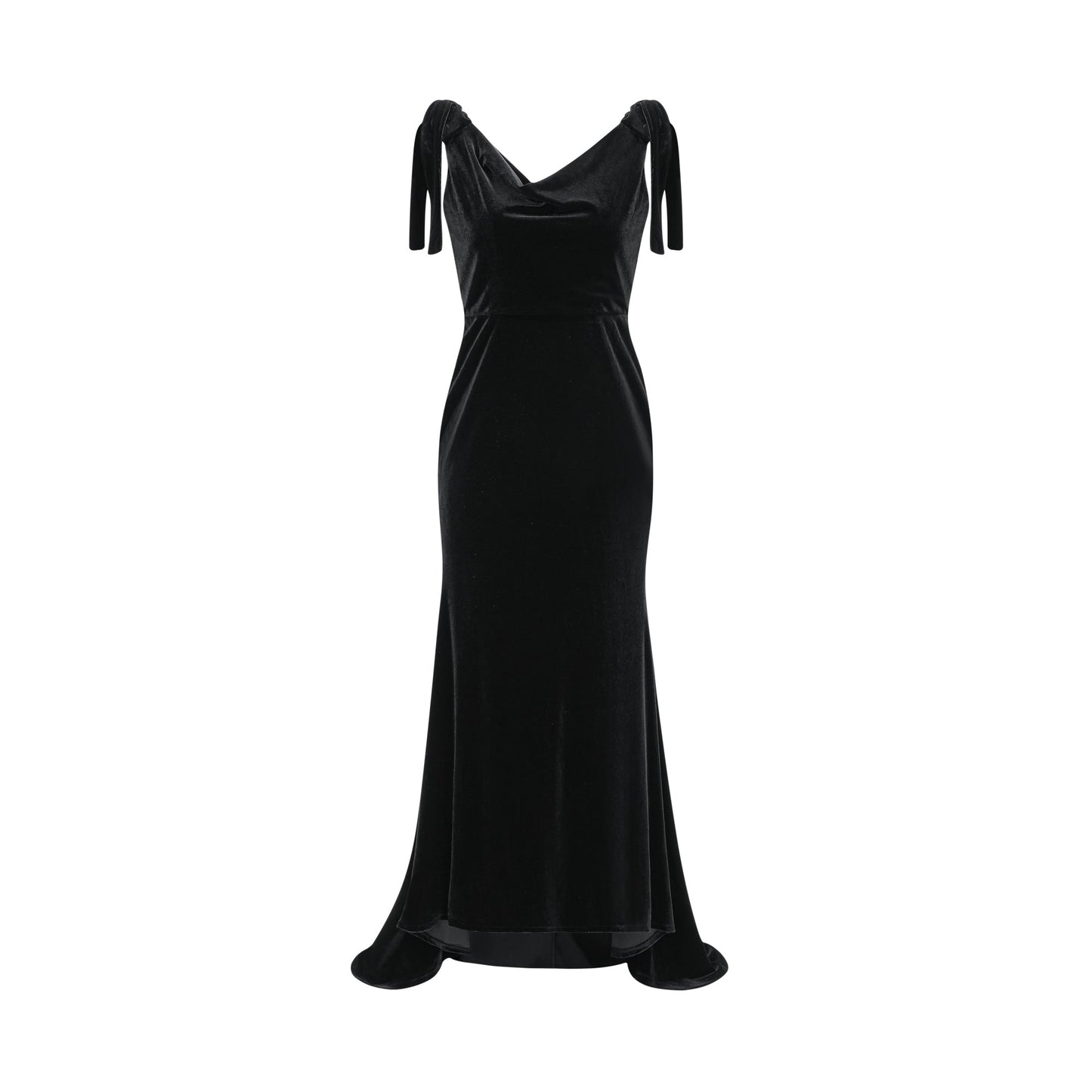 Audrey embellished velvet open-back maxi dress