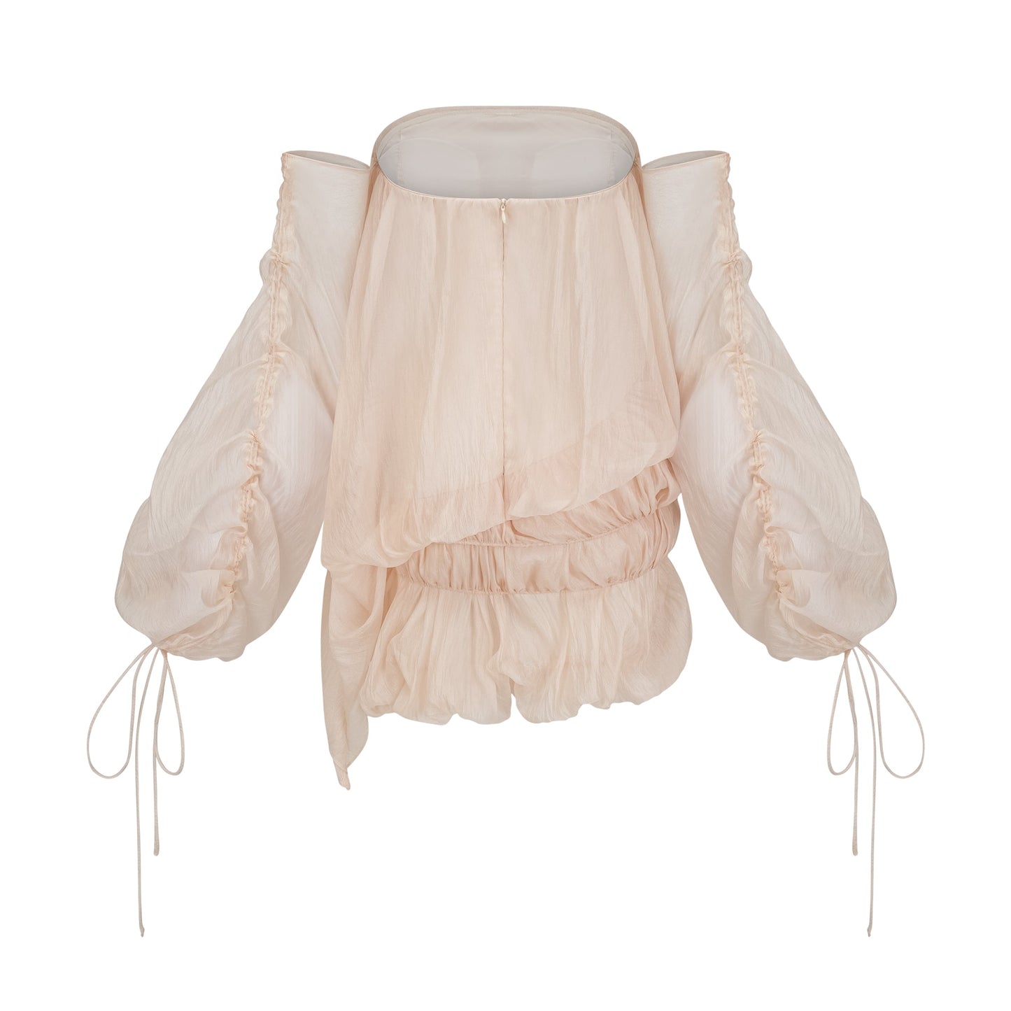 Joëlle self-tie ruched layered off-shoulder mini dress