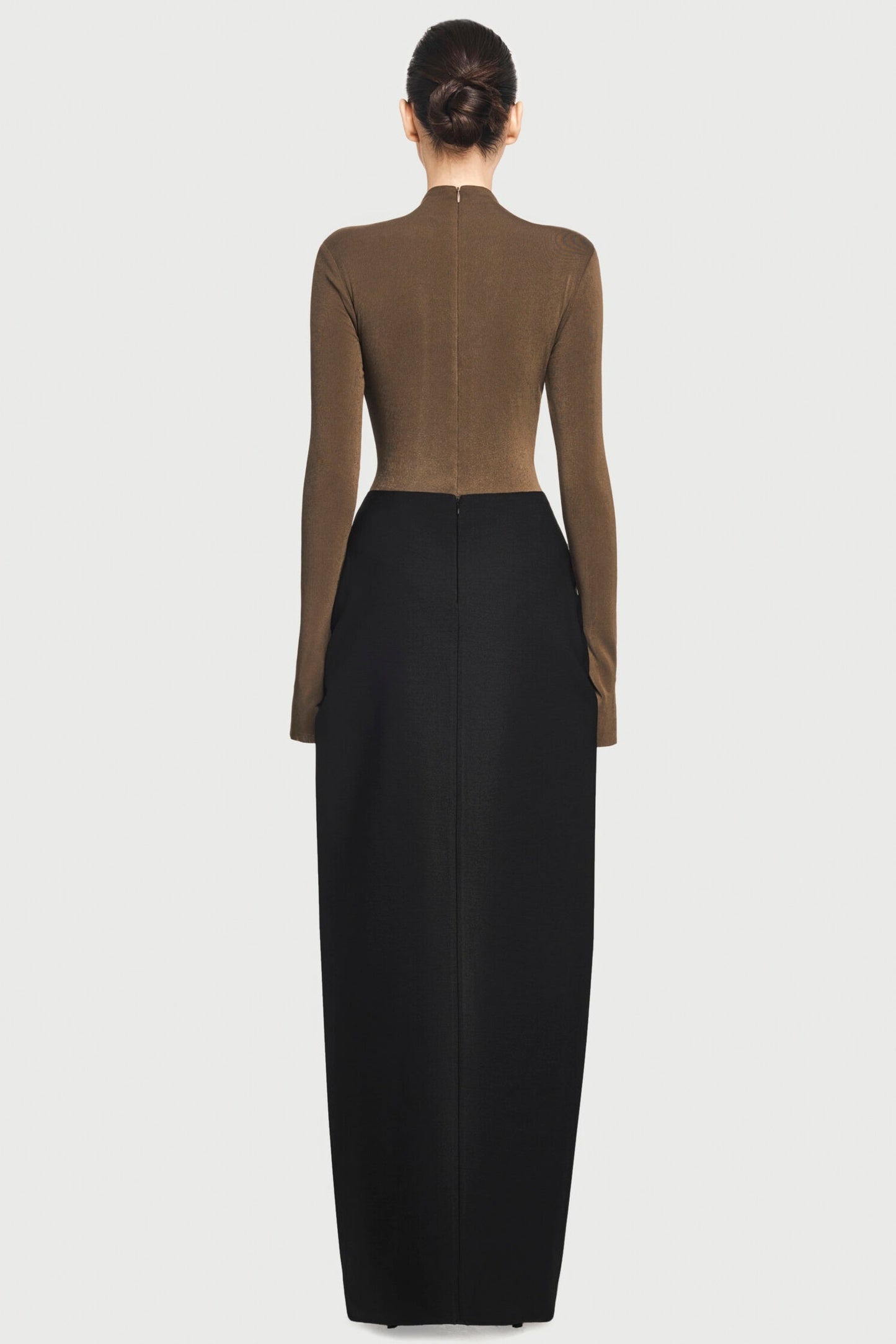 Fairly Deconstruct Ruched Maxi Dress - Brown