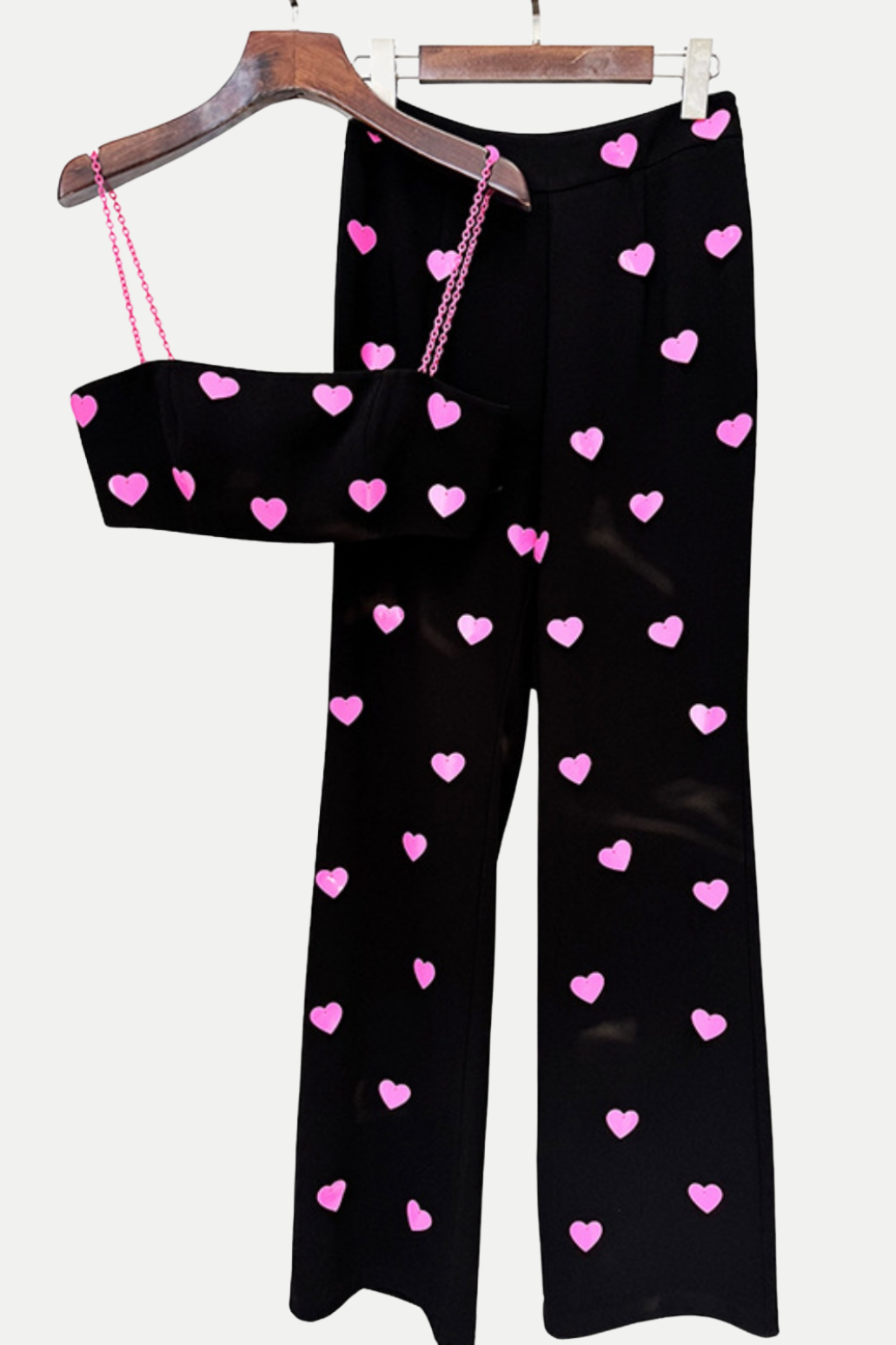 Jawel Heart Sequin Two Piece Set