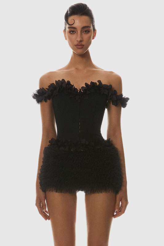 Mackie Off Shoulder Lace Up Corset