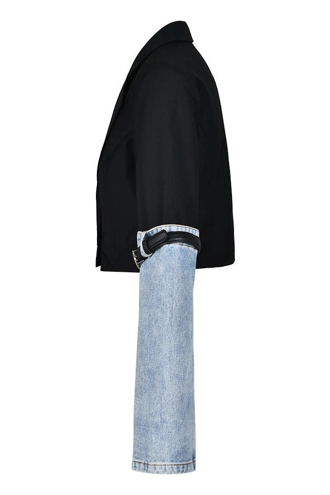 Madilyn Patchwork Denim Blazer