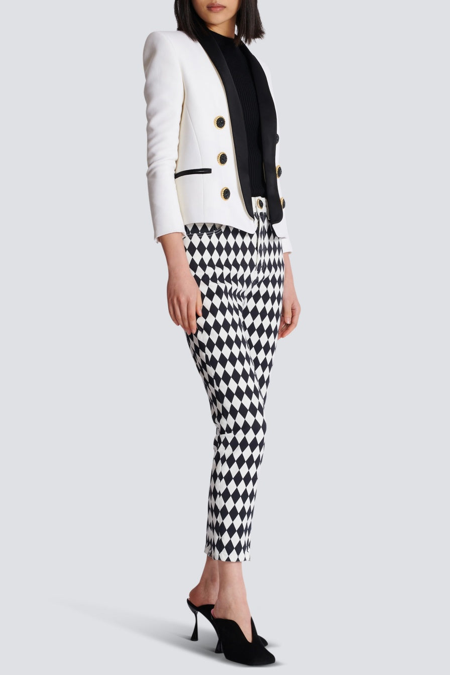 Milea Lapel Open-front Blazer