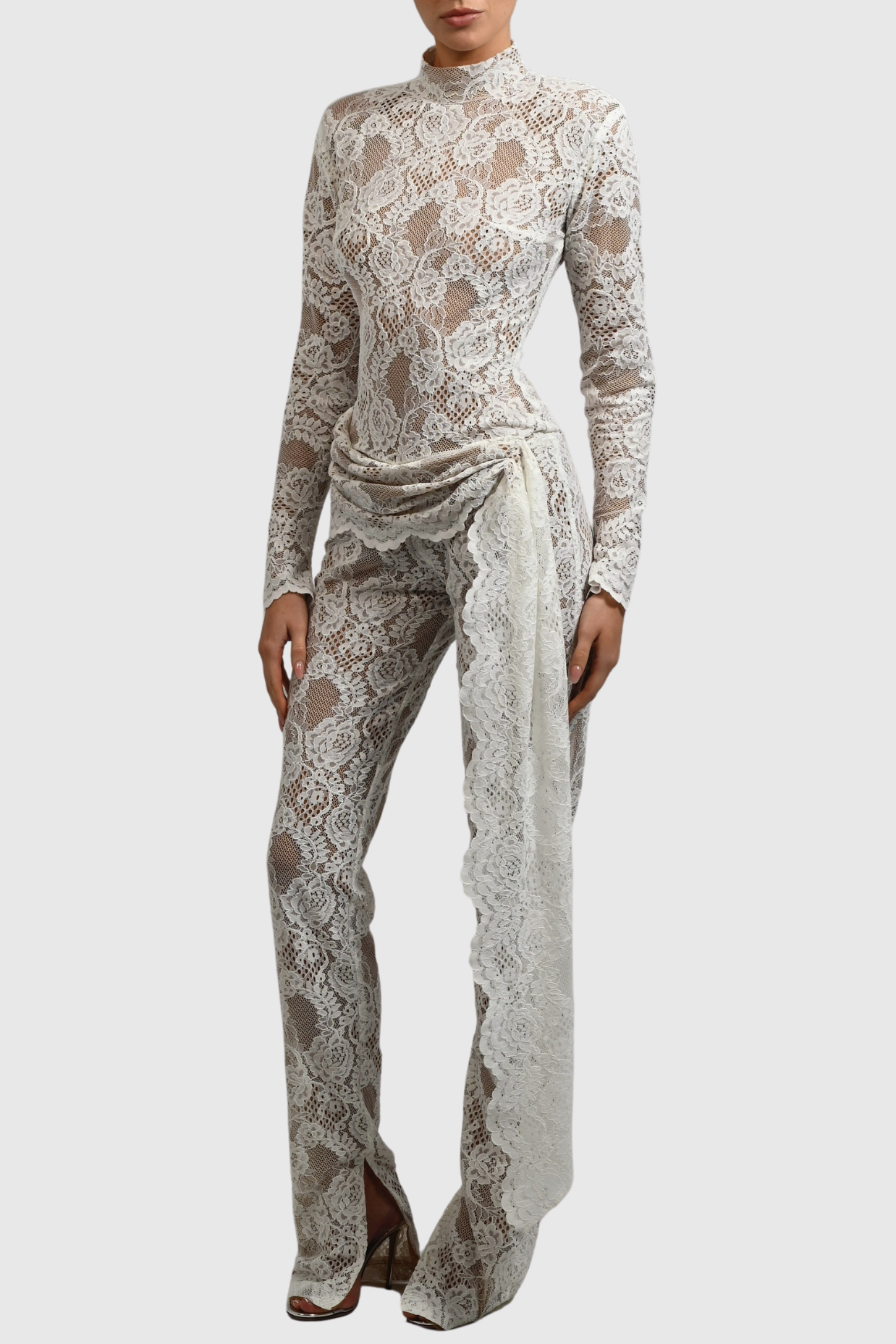 Quineis Lace Jumpsuit - White