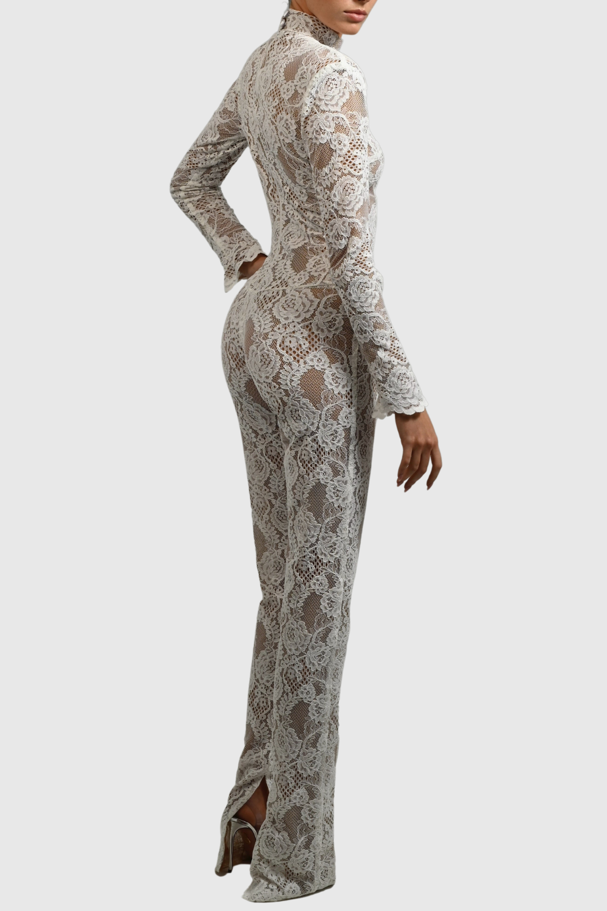 Quineis Lace Jumpsuit - White