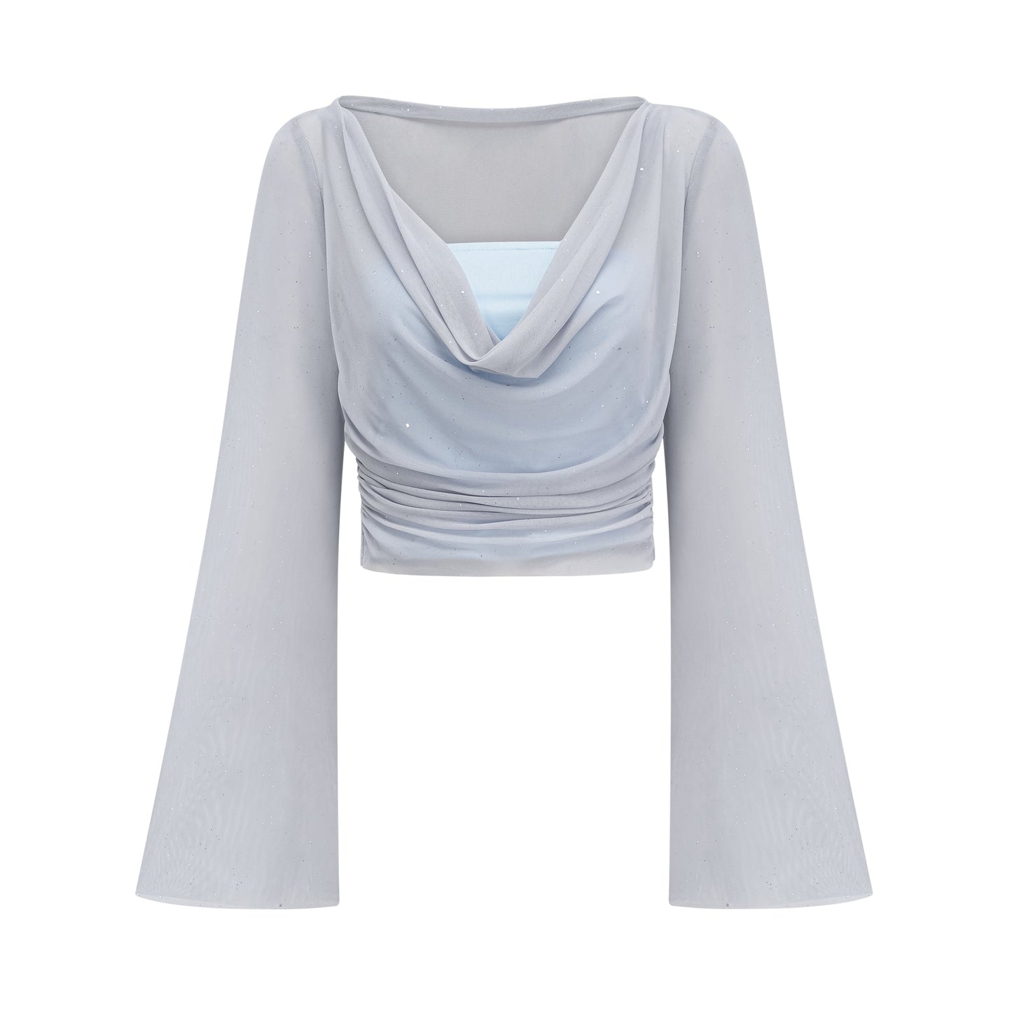 Paulette semi-sheer top & skirt matching set