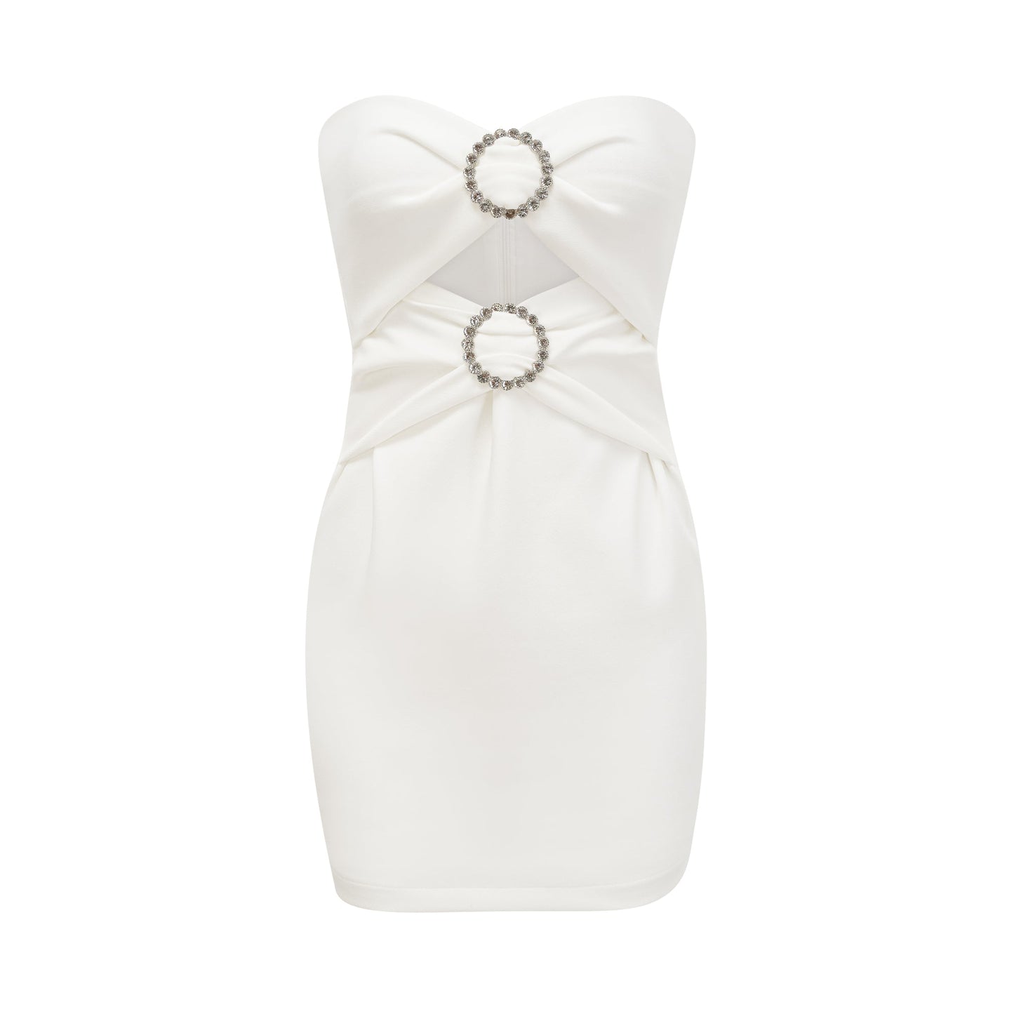 Melina bow-detail crystal mini dress